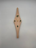 MCM Atomic Diamond Clock Custom Hand Made Maple and Green Epoxy