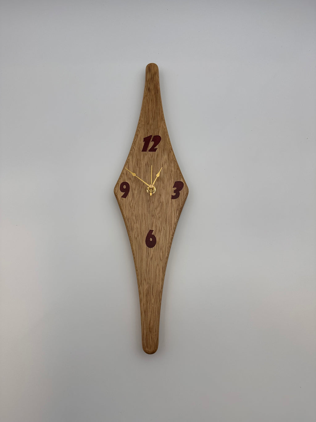 MCM Atomic Diamond Clock Custom Hand Made Frake And Red Epoxy