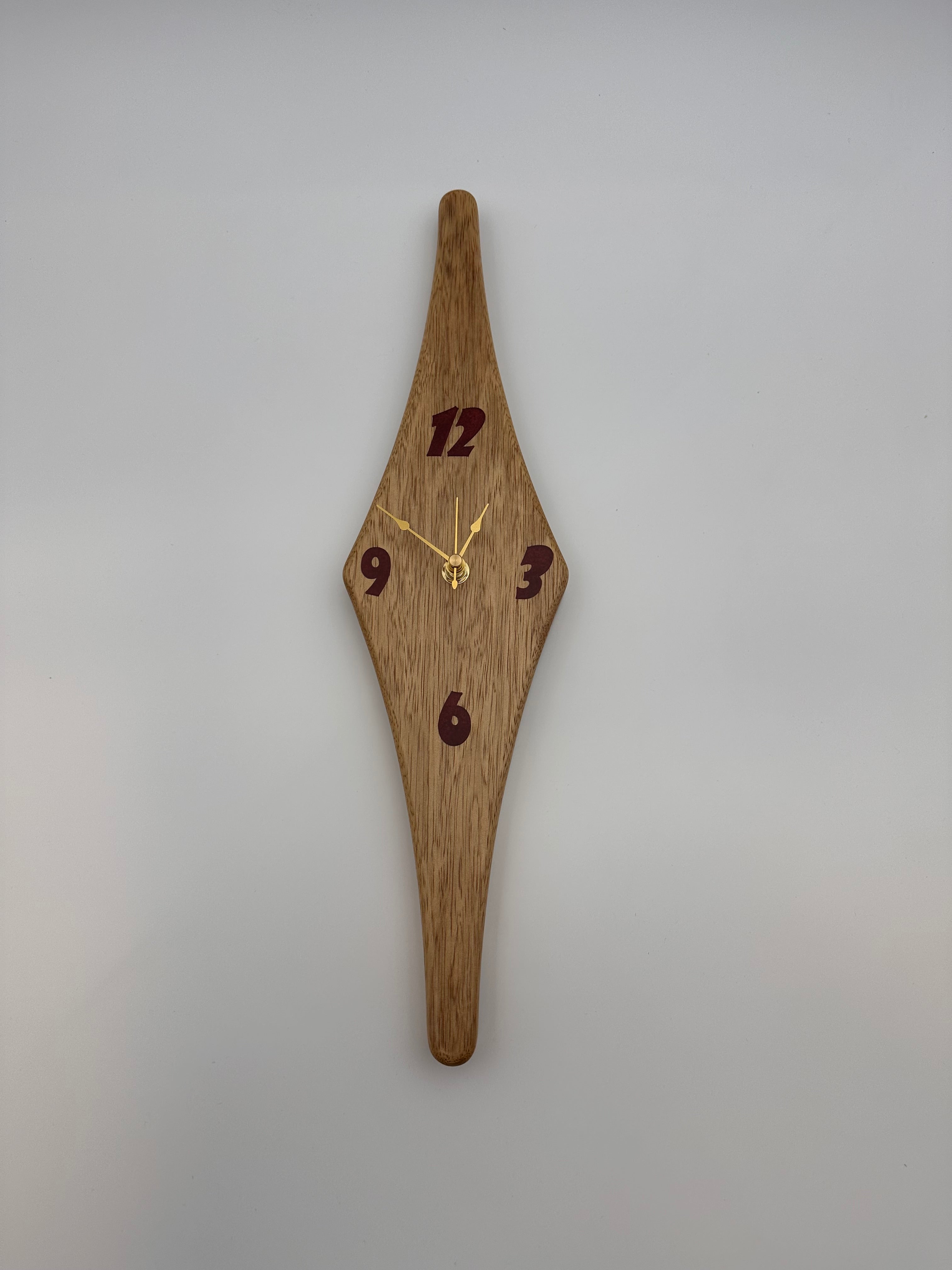 MCM Atomic Diamond Clock Custom Hand Made Frake And Red Epoxy