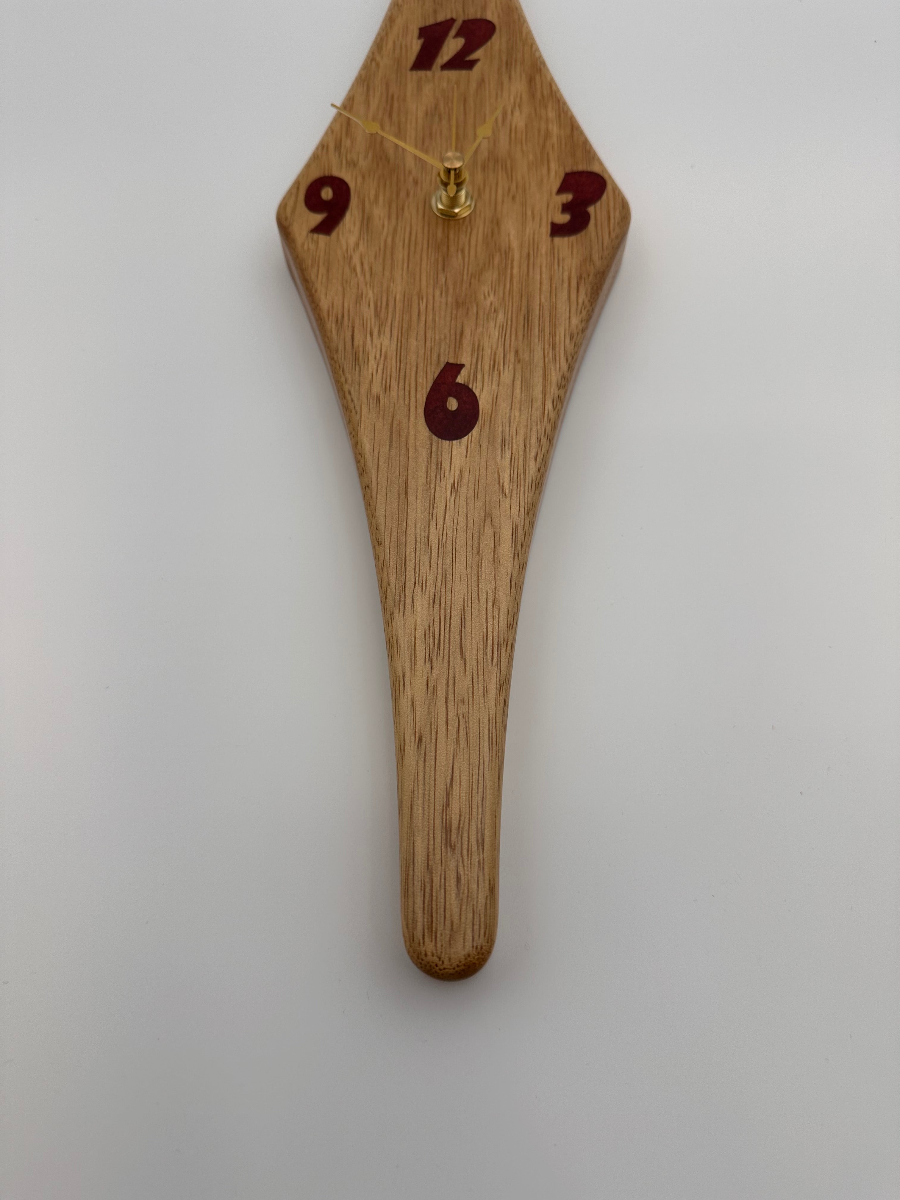 MCM Atomic Diamond Clock Custom Hand Made Frake And Red Epoxy