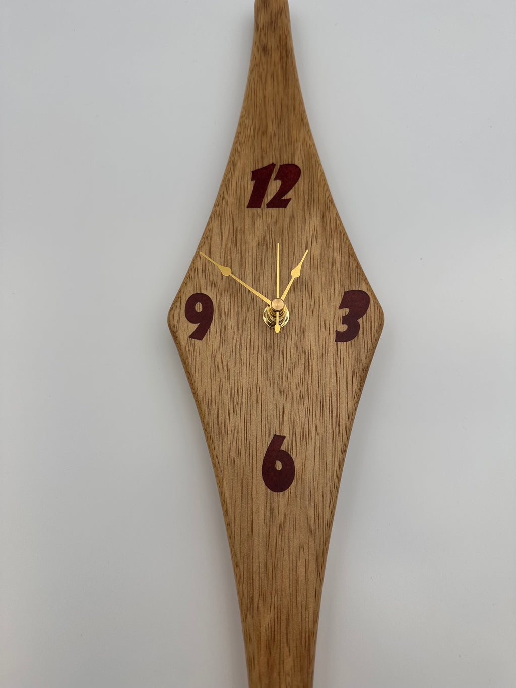 MCM Atomic Diamond Clock Custom Hand Made Frake And Red Epoxy