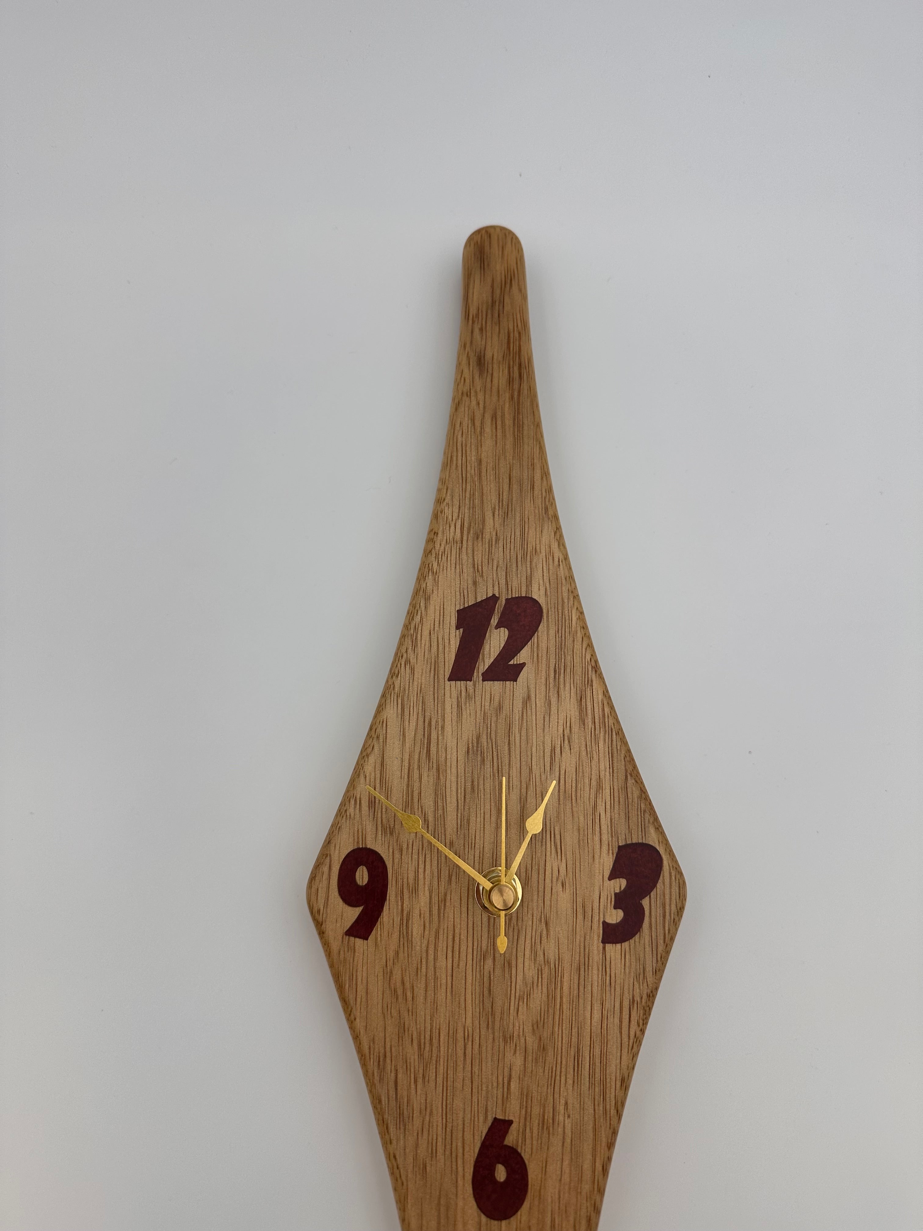 MCM Atomic Diamond Clock Custom Hand Made Frake And Red Epoxy