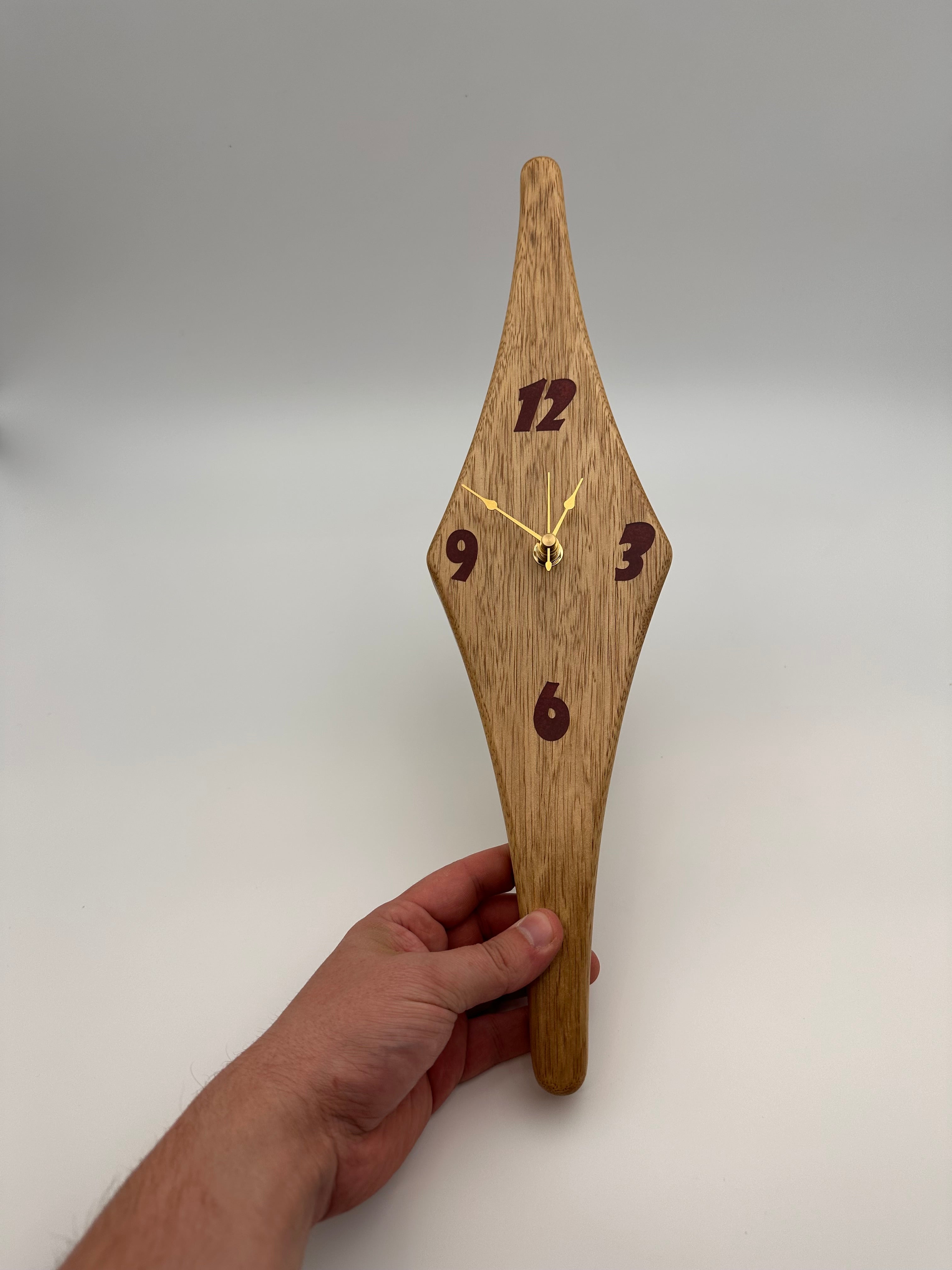MCM Atomic Diamond Clock Custom Hand Made Frake And Red Epoxy