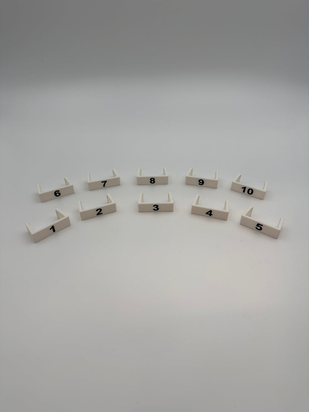 Clip on Treadle Numbers for a Kessnick loom Full Set Of 10