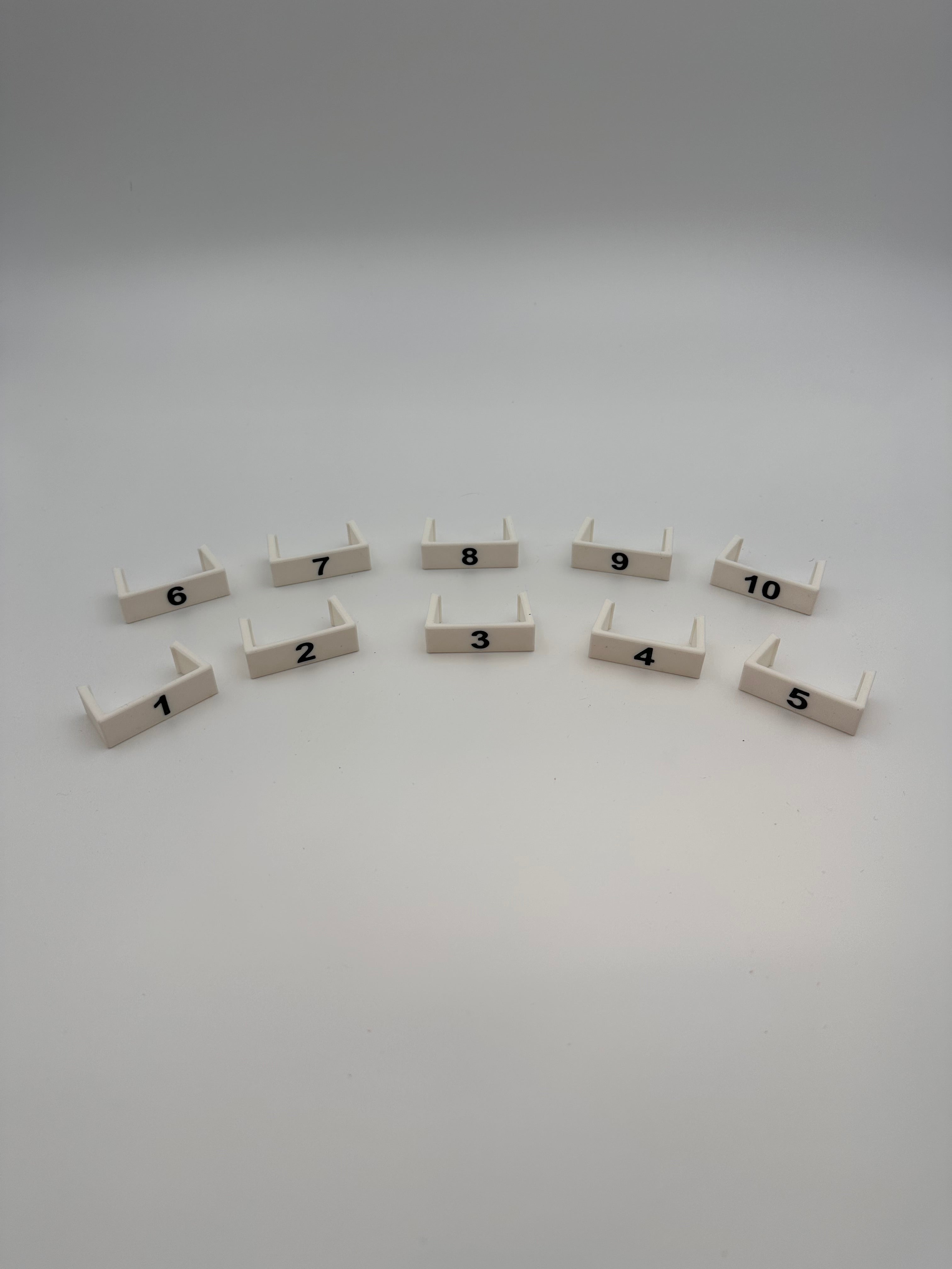 Clip on Treadle Numbers for a Kessnick loom Full Set Of 10