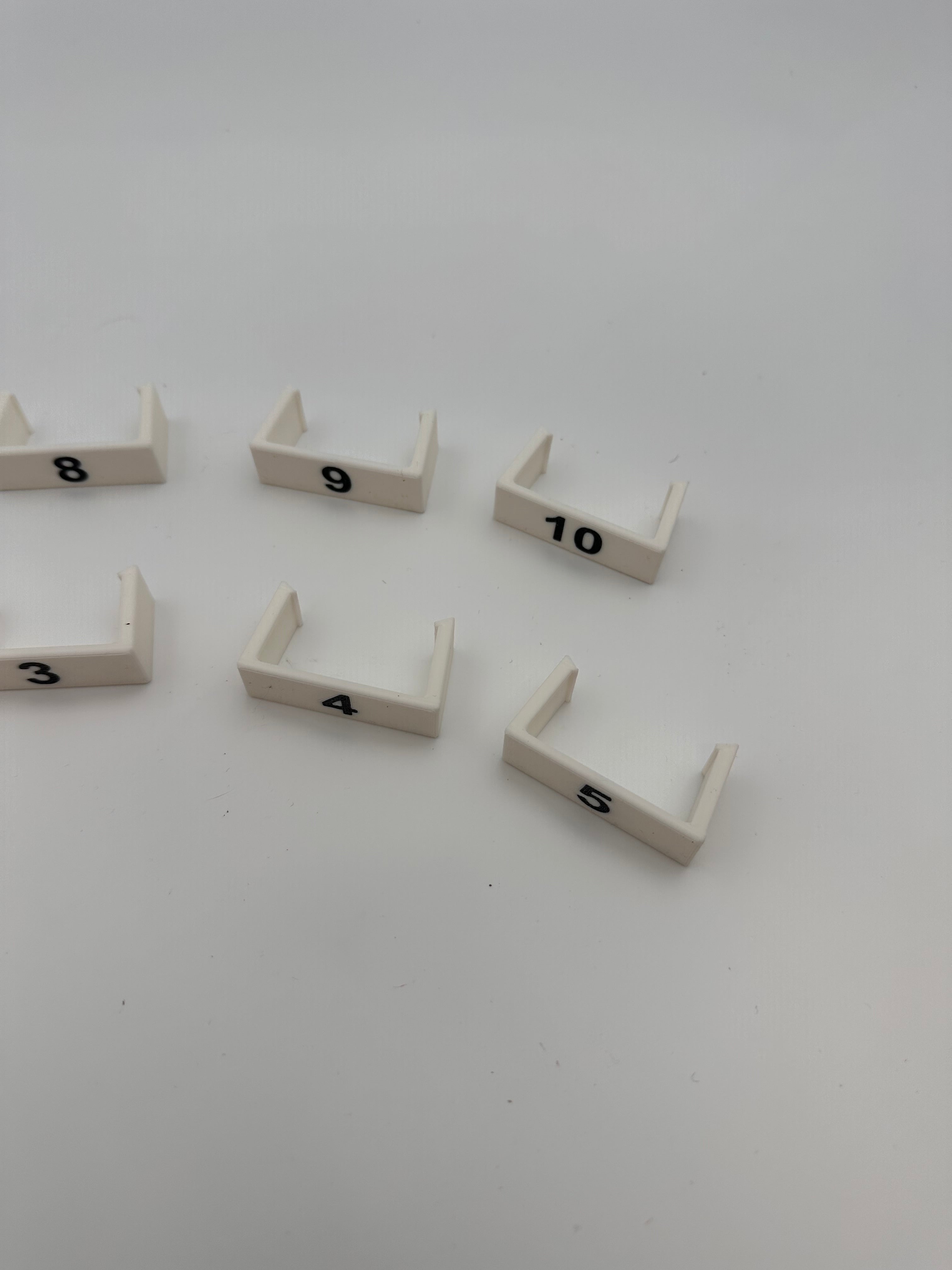 Clip on Treadle Numbers for a Kessnick loom Full Set Of 10