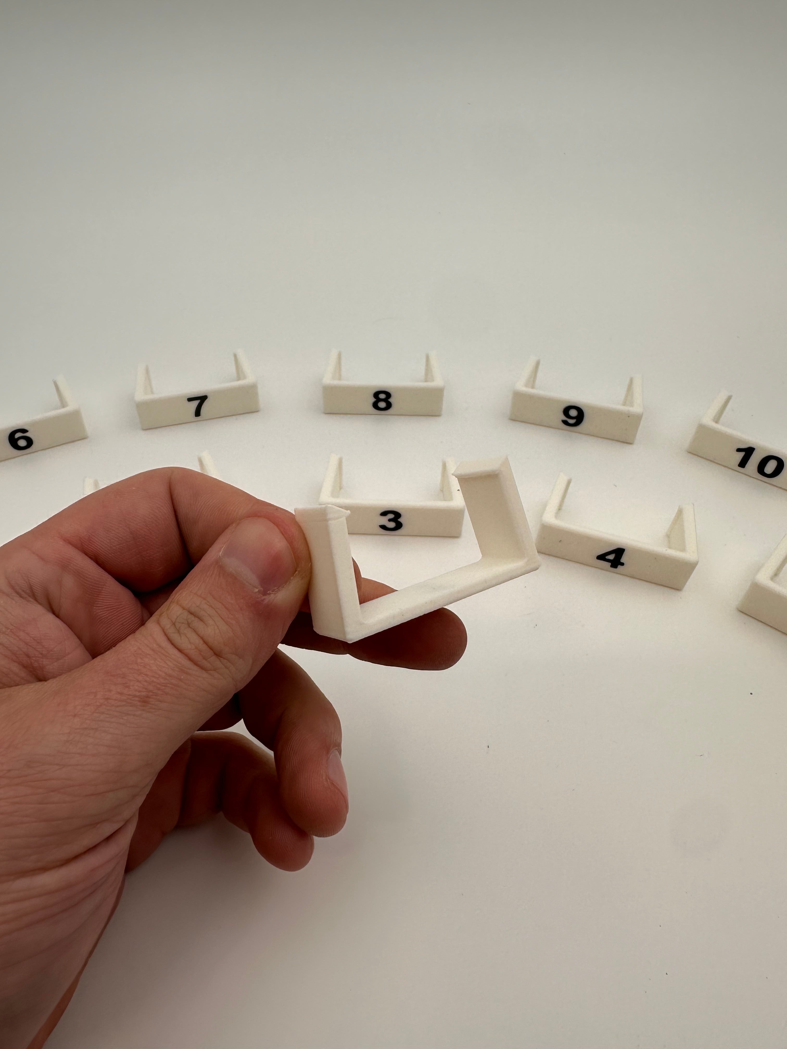 Clip on Treadle Numbers for a Kessnick loom Full Set Of 10