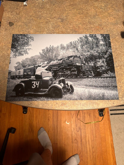Big Boy 4014 Union Pacific Roadster Poster Black and White