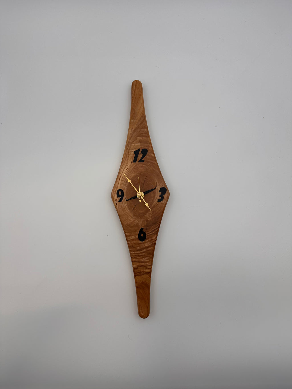 MCM Atomic Diamond Clock Custom Hand Made Ash And Black Epoxy