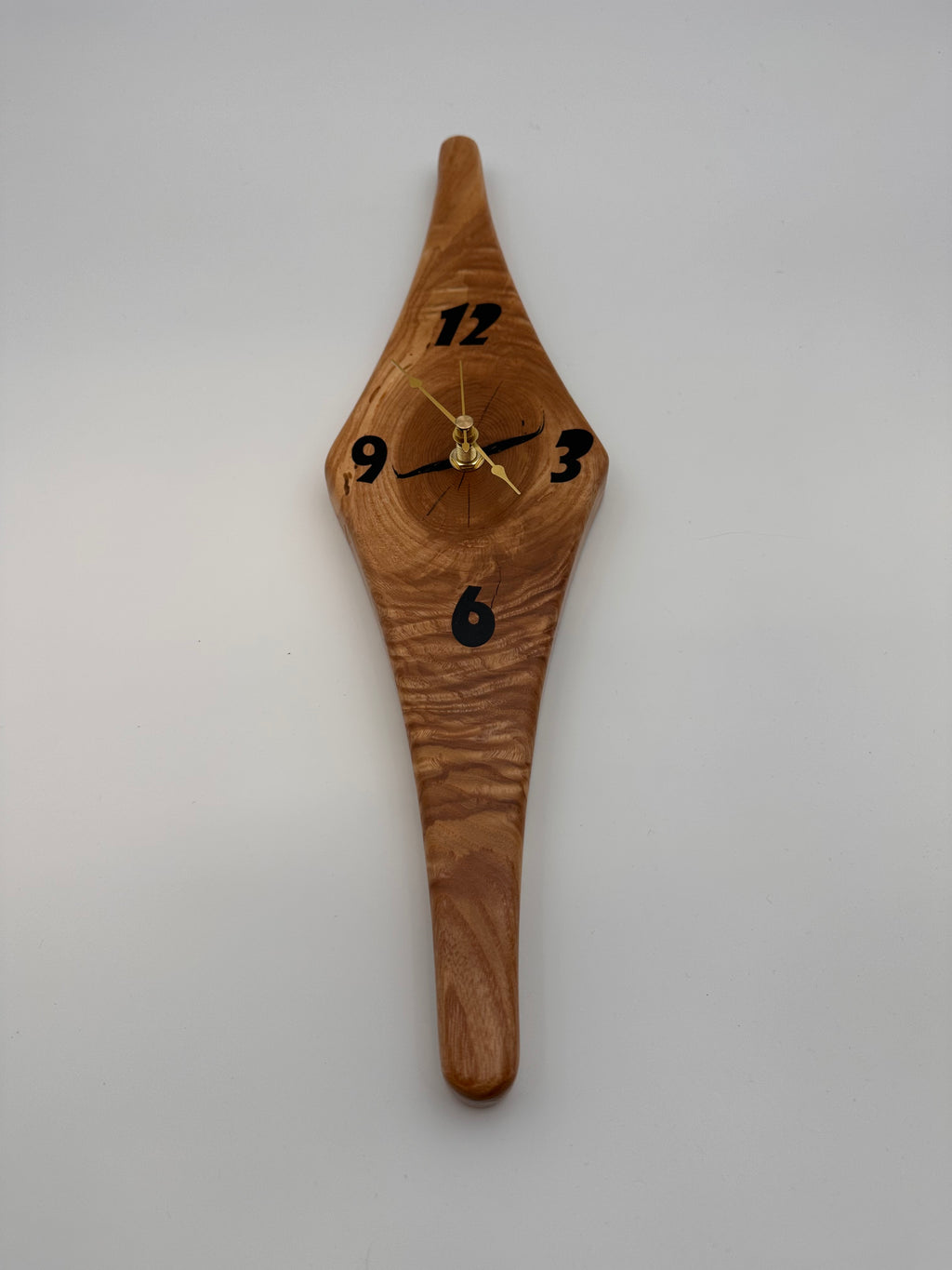 MCM Atomic Diamond Clock Custom Hand Made Ash And Black Epoxy