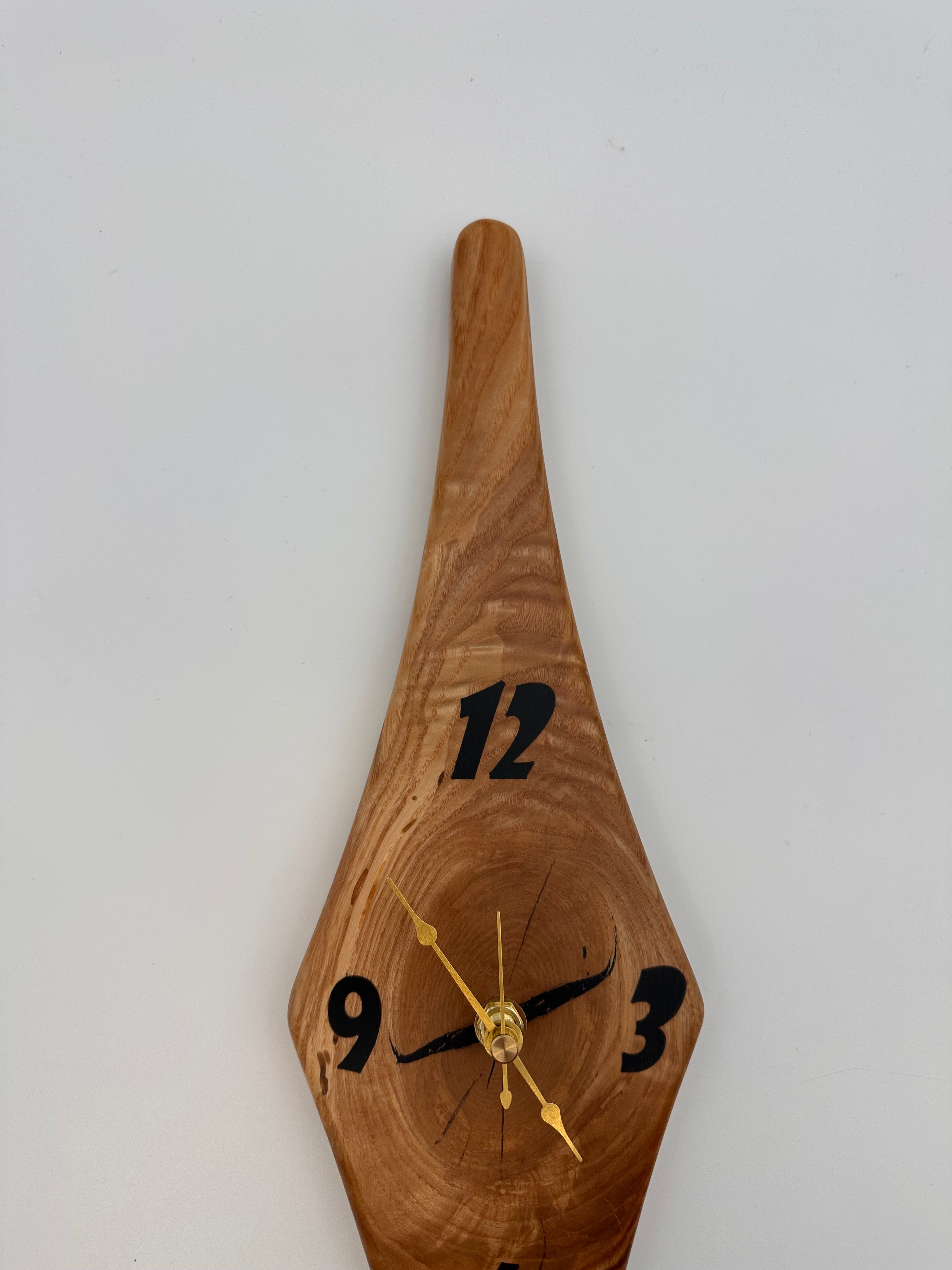 MCM Atomic Diamond Clock Custom Hand Made Ash And Black Epoxy