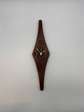 MCM Atomic Diamond Clock Custom Hand Made Black Walnut And Epoxy
