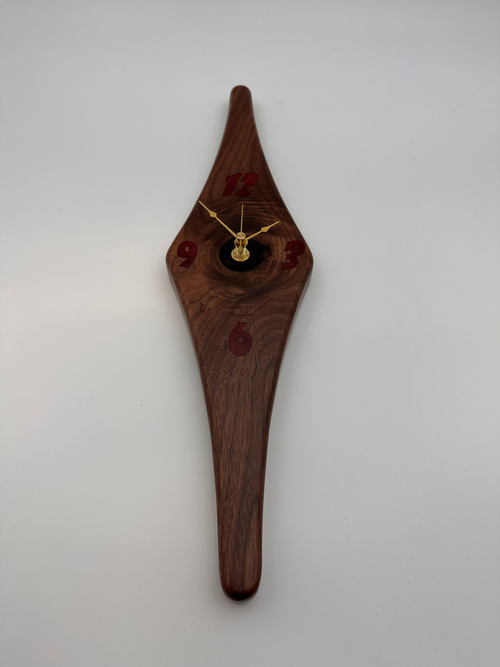 MCM Atomic Diamond Clock Custom Hand Made Black Walnut And Epoxy