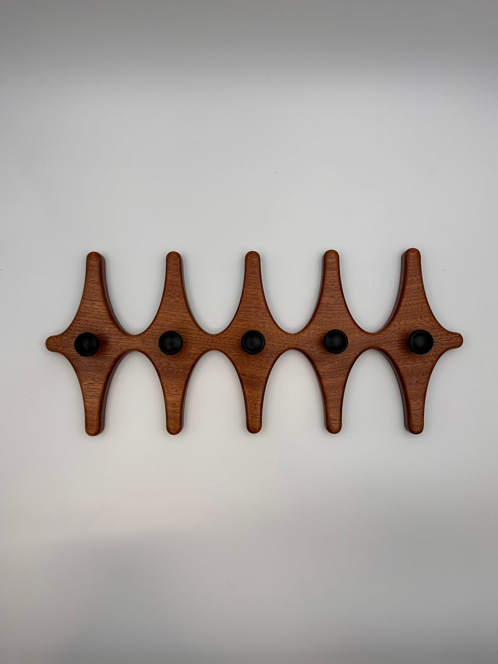 Share MCM Atomic Inspired Coat Rack Handmade with Mahogany