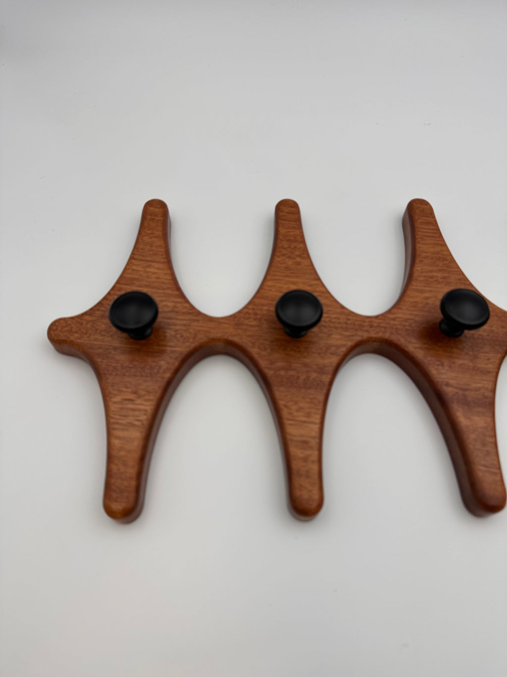 Share MCM Atomic Inspired Coat Rack Handmade with Mahogany