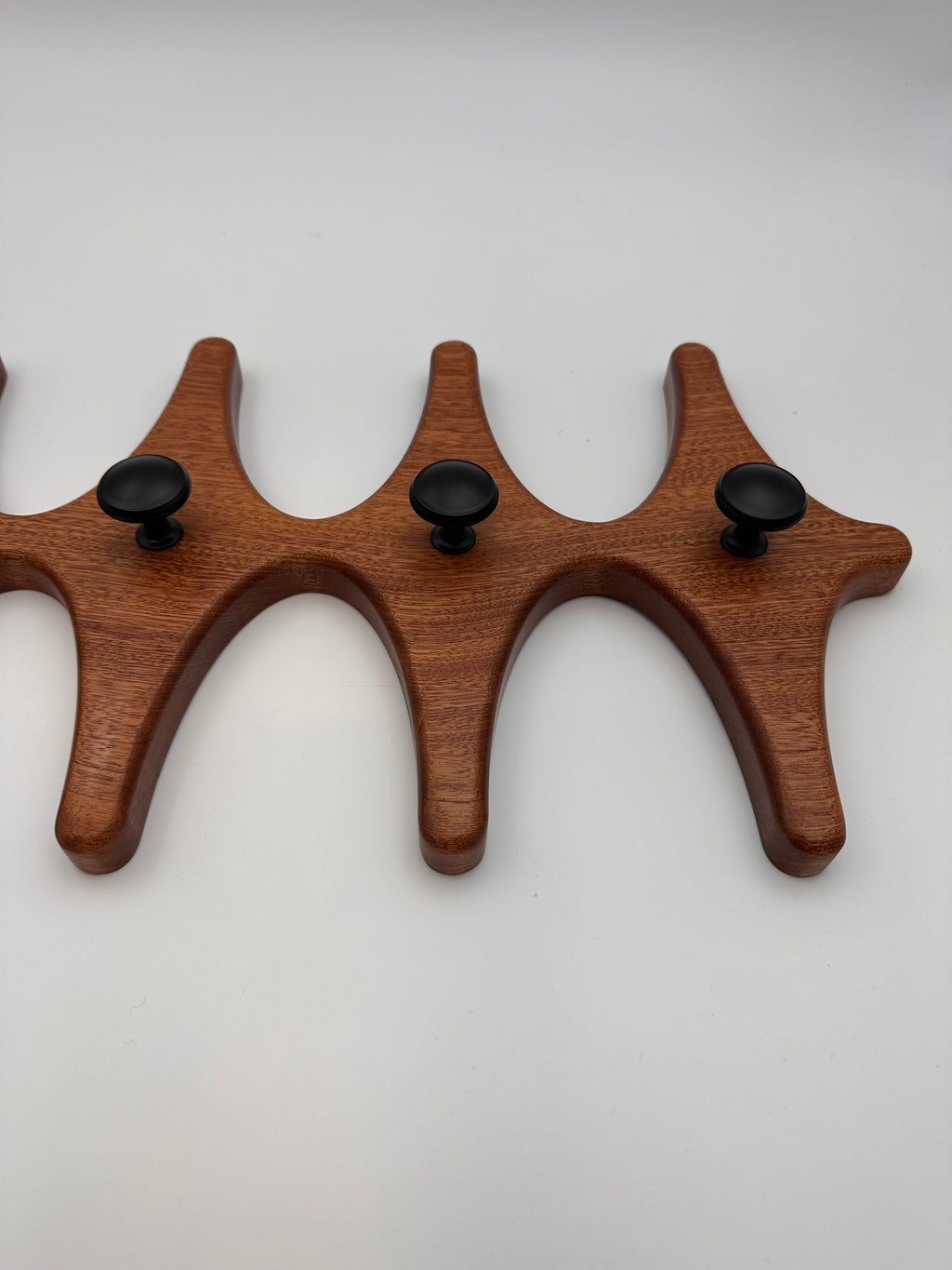 Share MCM Atomic Inspired Coat Rack Handmade with Mahogany
