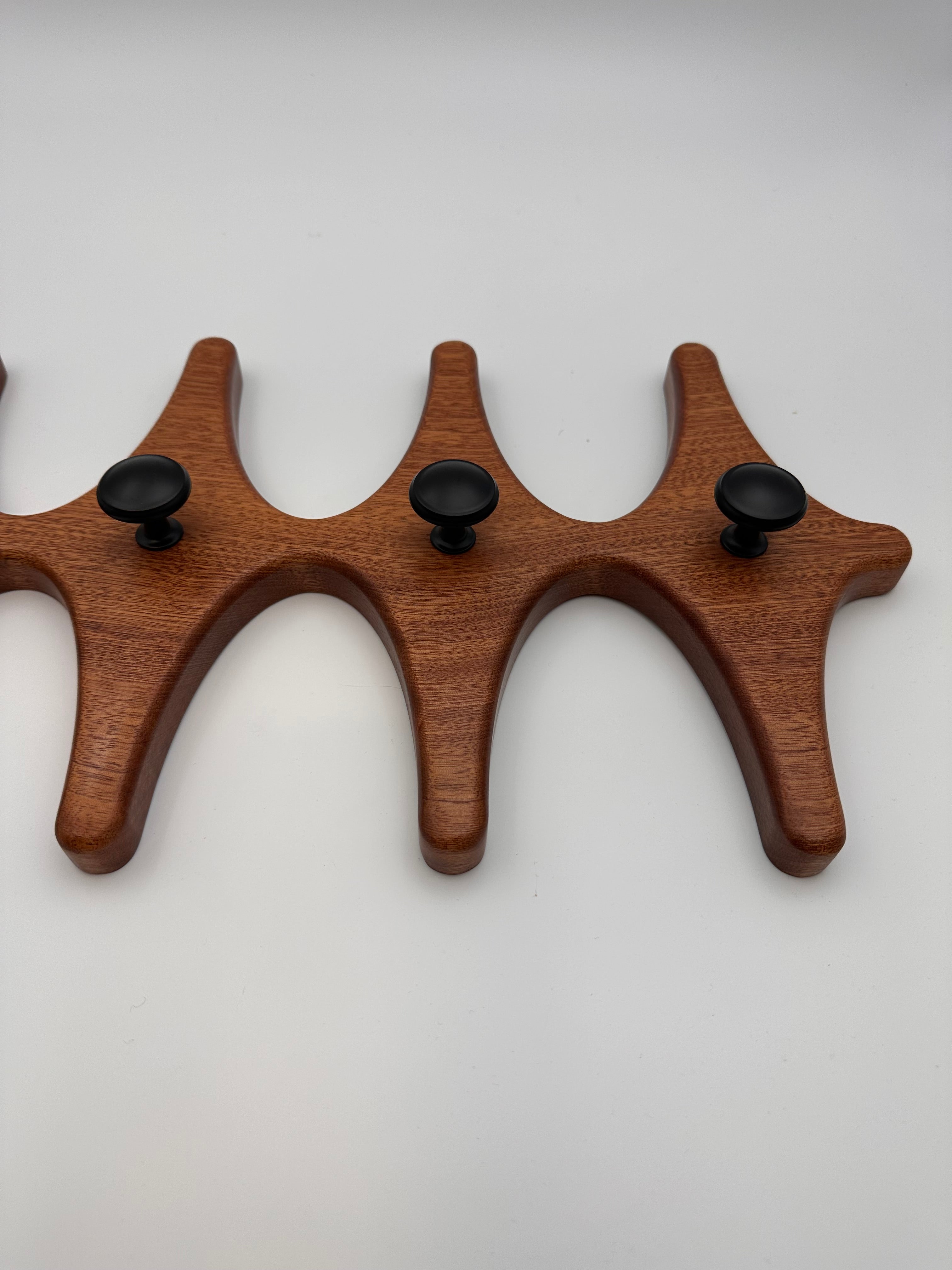 Share MCM Atomic Inspired Coat Rack Handmade with Mahogany