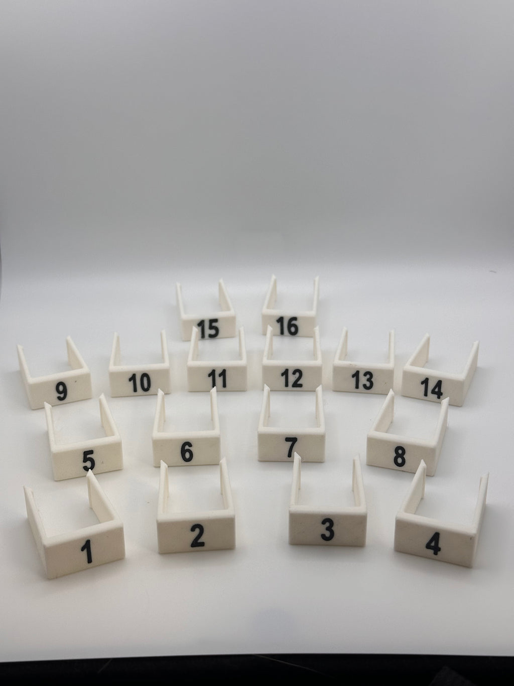 16 Clip on Treadle Numbers for Macomber Floor Loom