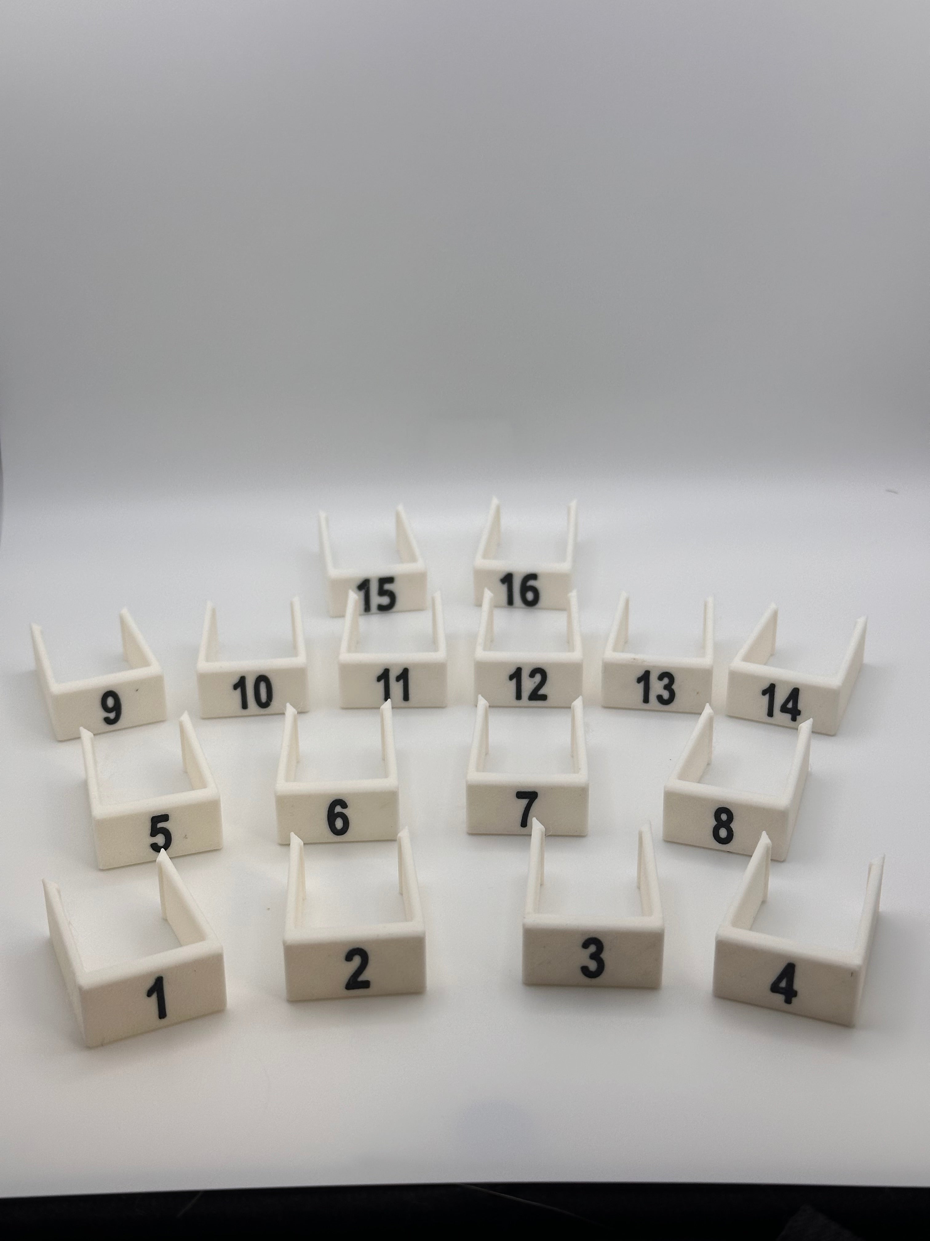 16 Clip on Treadle Numbers for Macomber Floor Loom