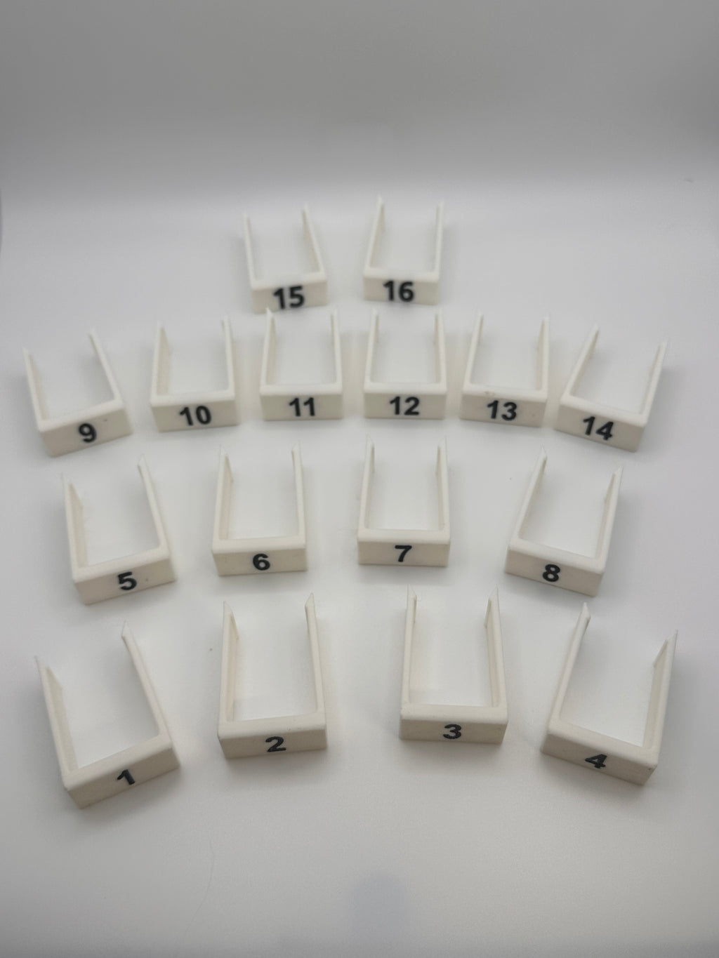 16 Clip on Treadle Numbers for Macomber Floor Loom