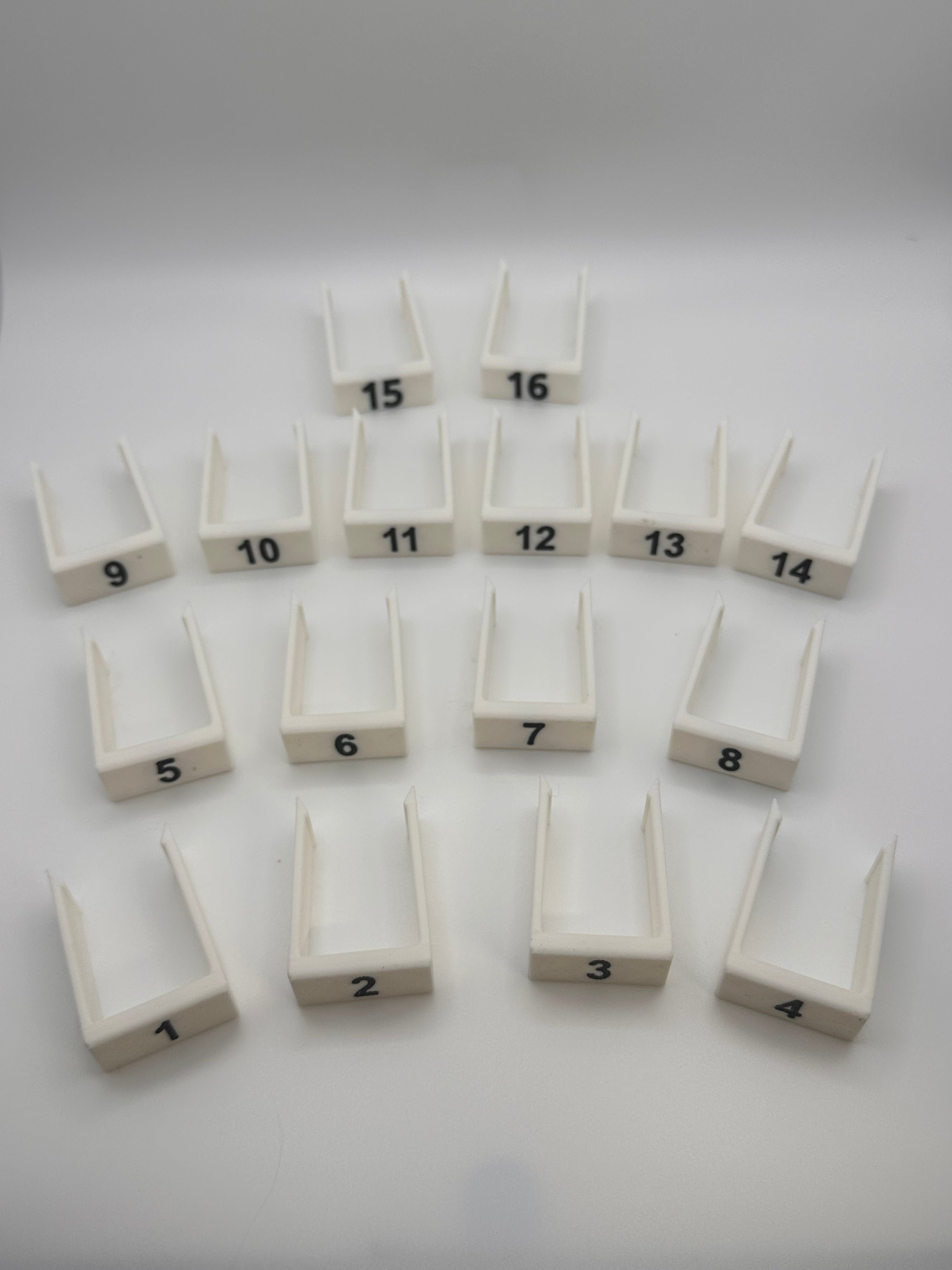 16 Clip on Treadle Numbers for Macomber Floor Loom