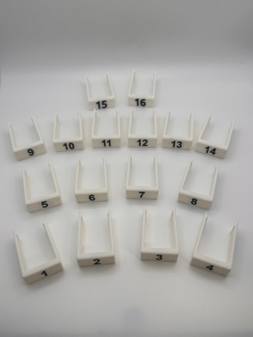 16 Clip on Treadle Numbers for Macomber Floor Loom