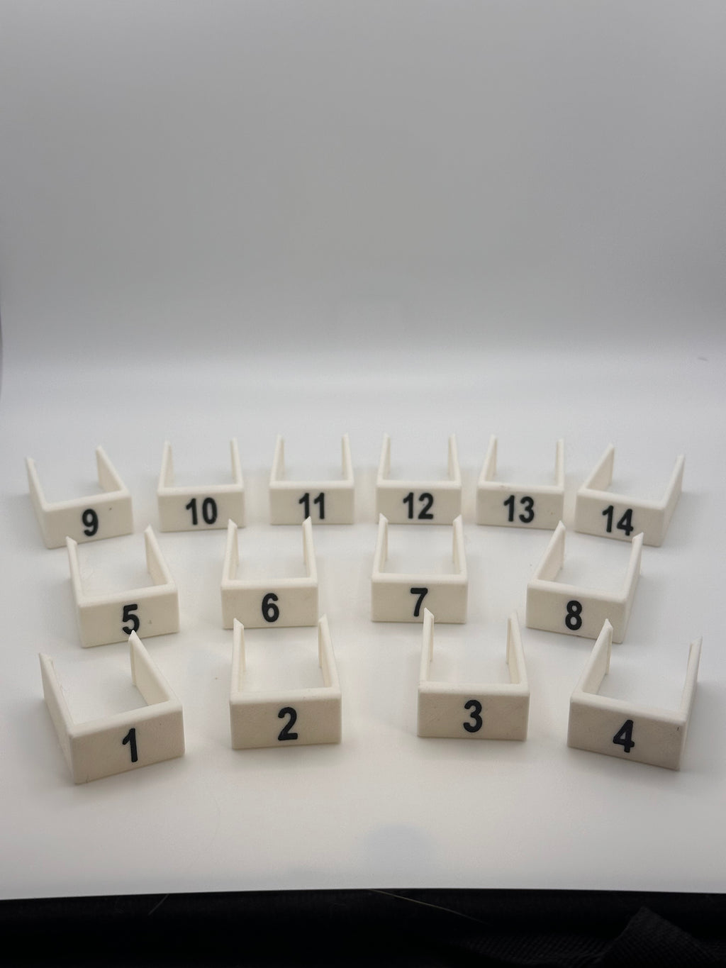 14 Clip on Treadle Numbers for Macomber Floor Loom
