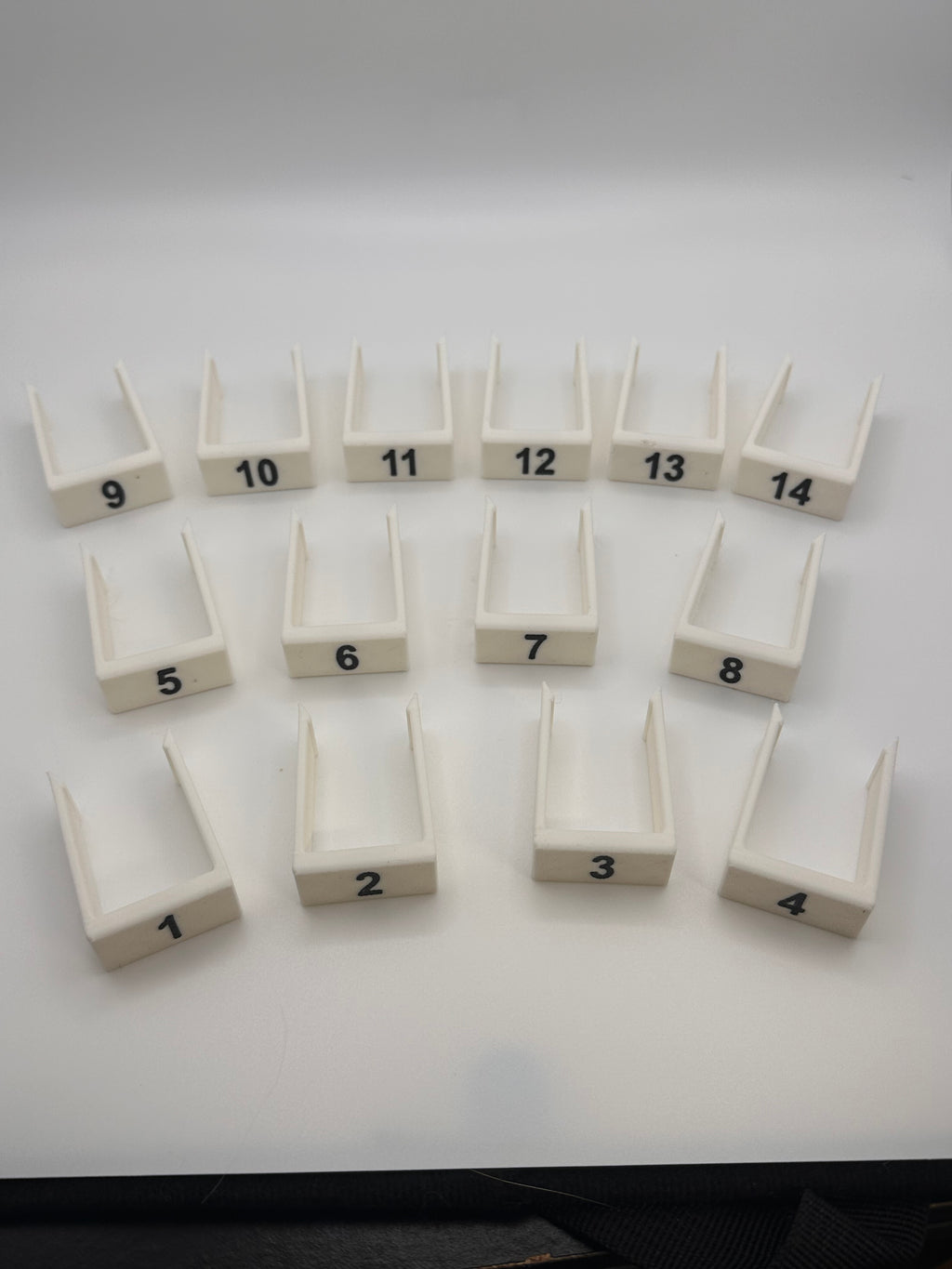 14 Clip on Treadle Numbers for Macomber Floor Loom