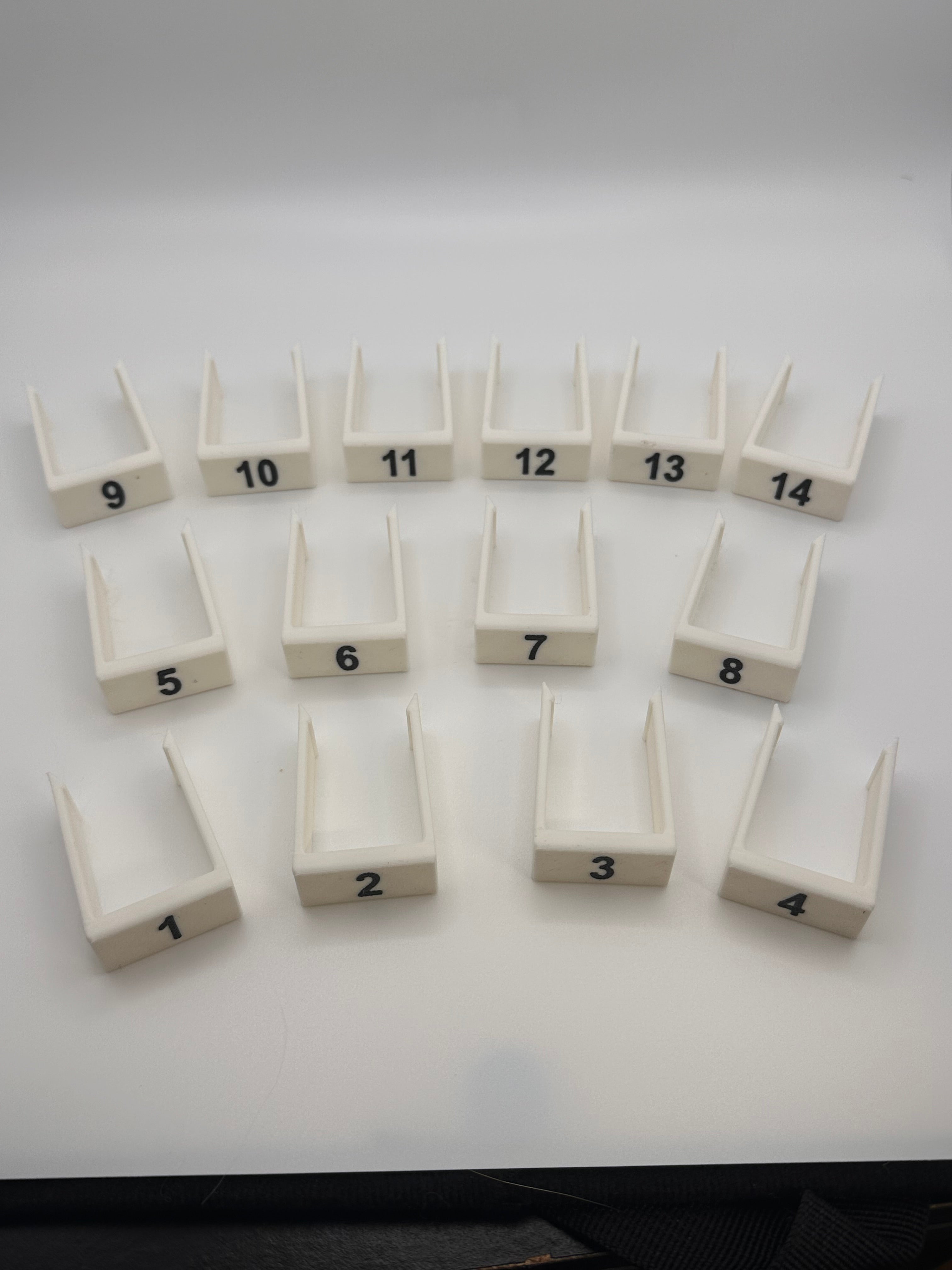 14 Clip on Treadle Numbers for Macomber Floor Loom