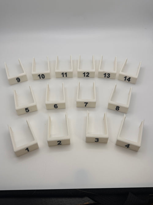 14 Clip on Treadle Numbers for Macomber Floor Loom