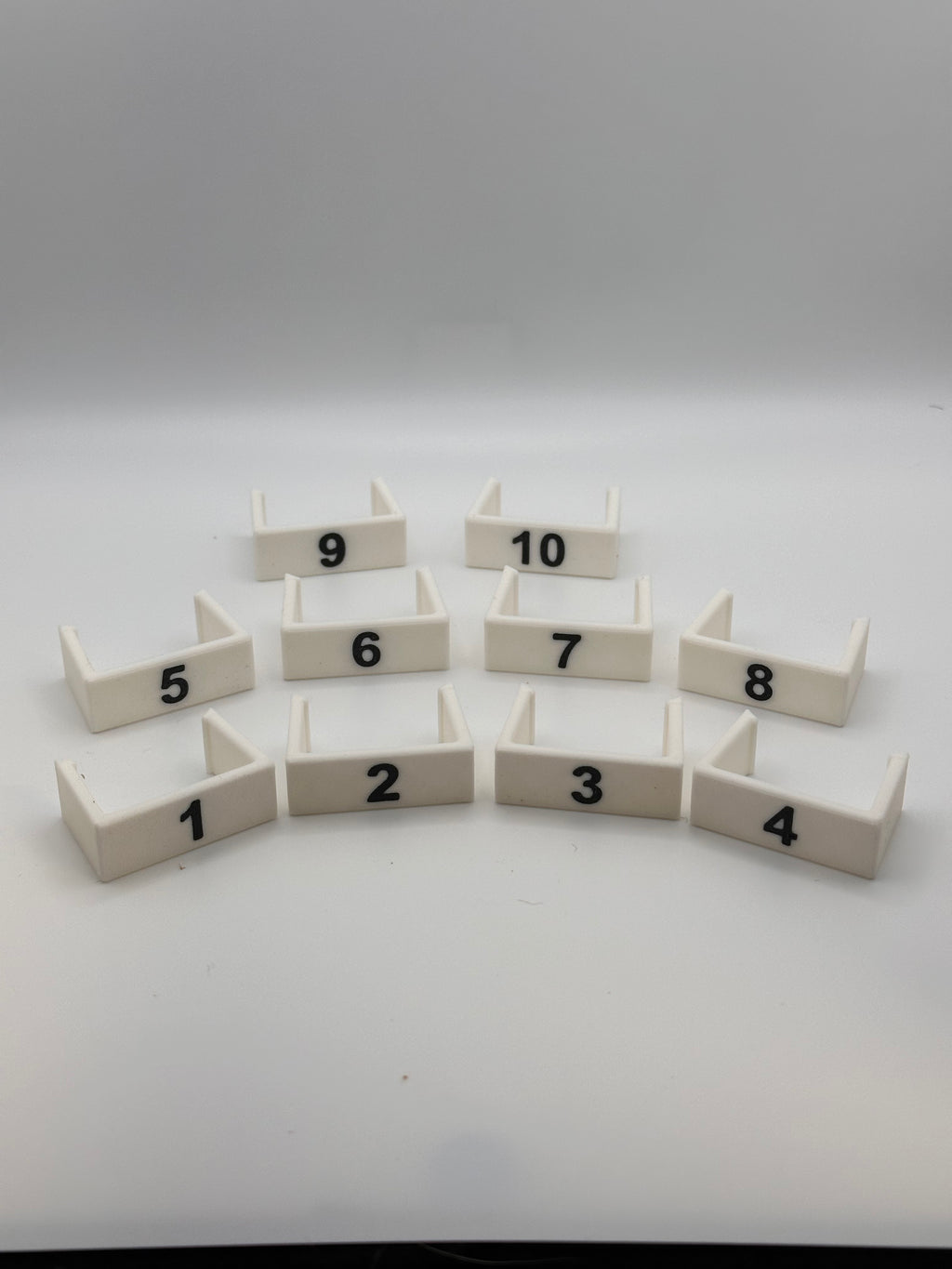 Clip on Treadle Numbers for a Schacht Baby Wolf loom Full Set Of 10 For Either Version.