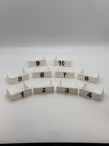 Clip on Treadle Numbers for a Schacht Baby Wolf loom Full Set Of 10 For Either Version.