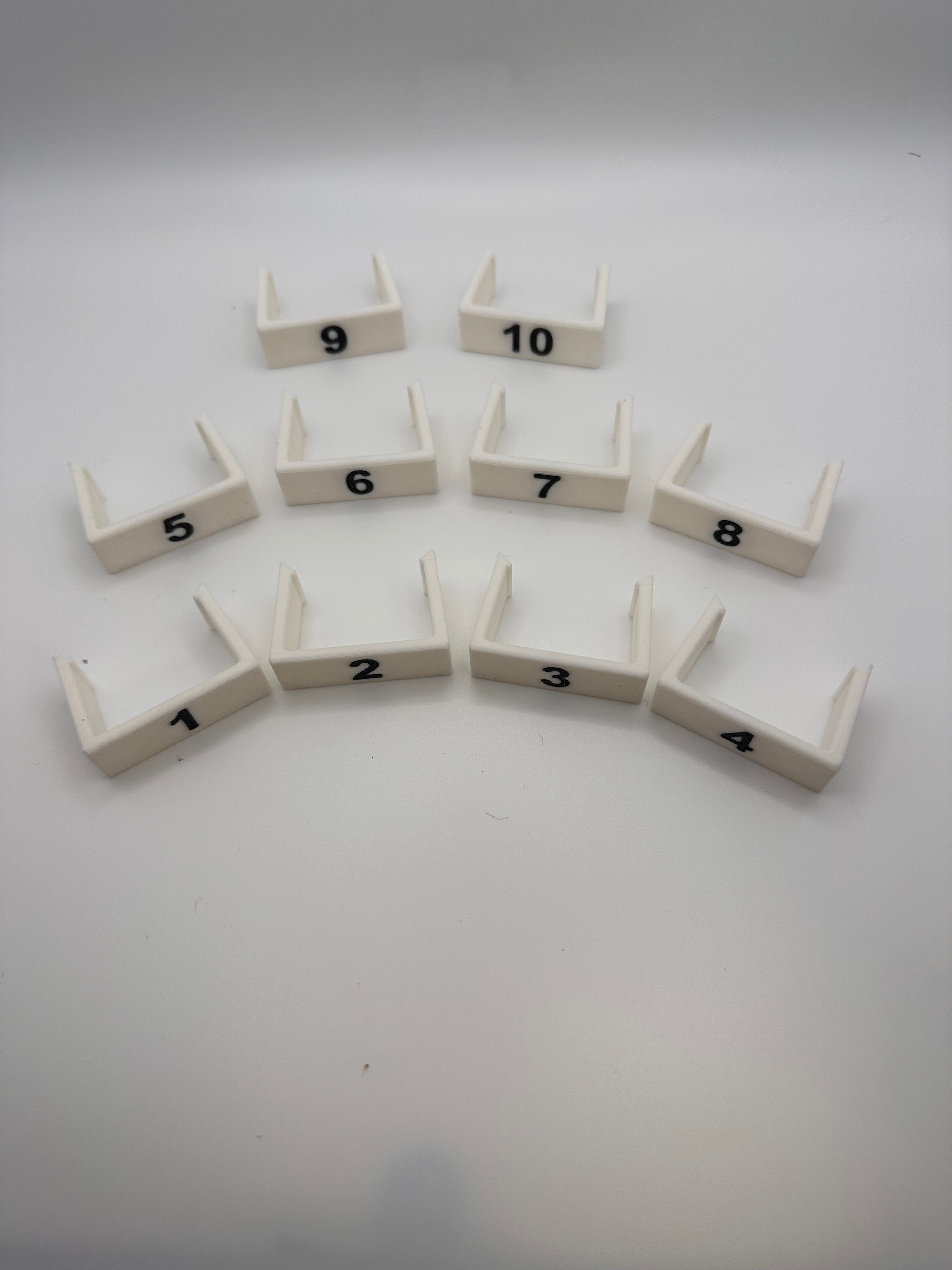 Clip on Treadle Numbers for a Schacht Baby Wolf loom Full Set Of 10 For Either Version.
