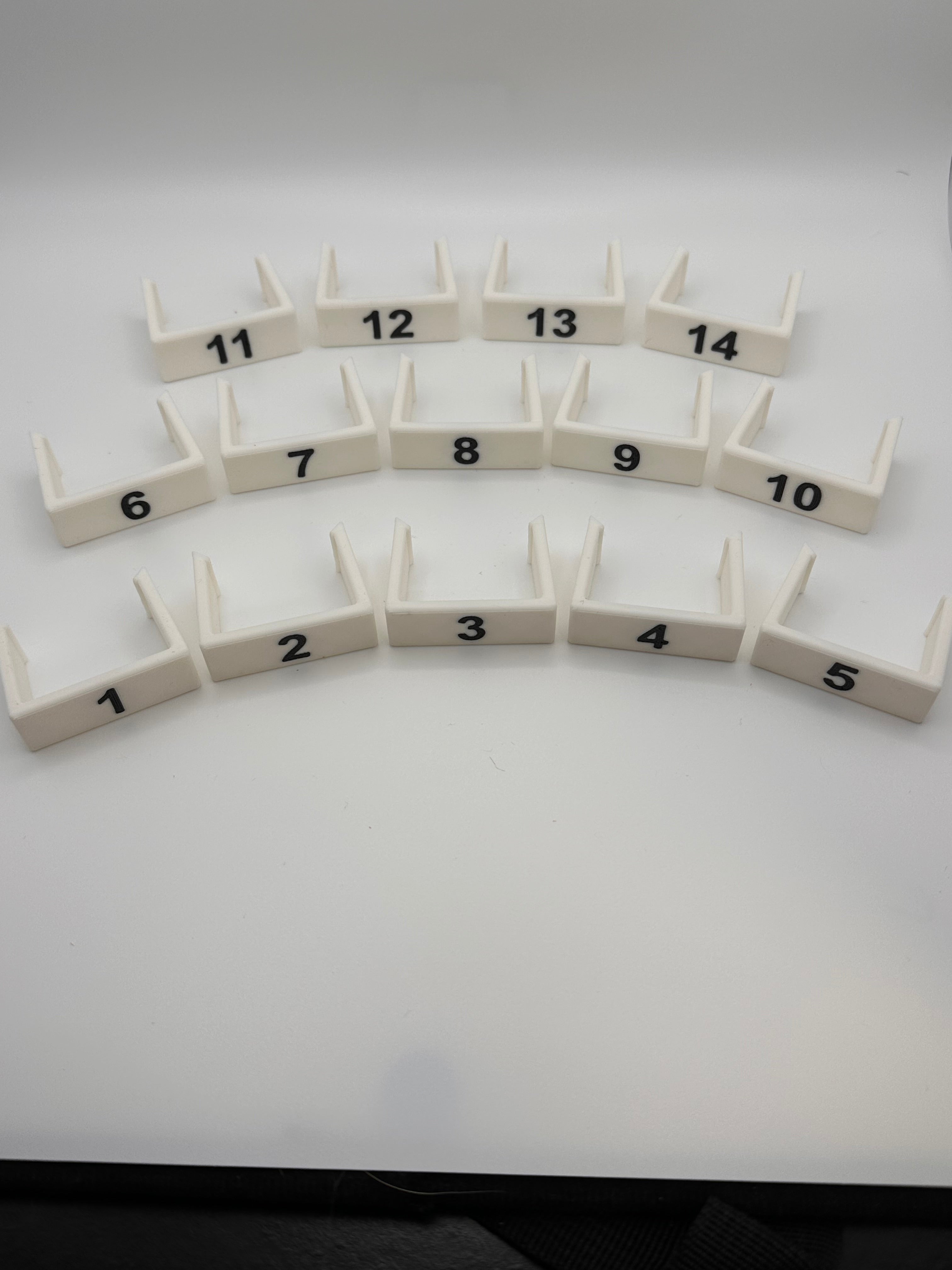 14 Clip on Treadle Numbers for Louet Spring 1 or 2 Floor Loom