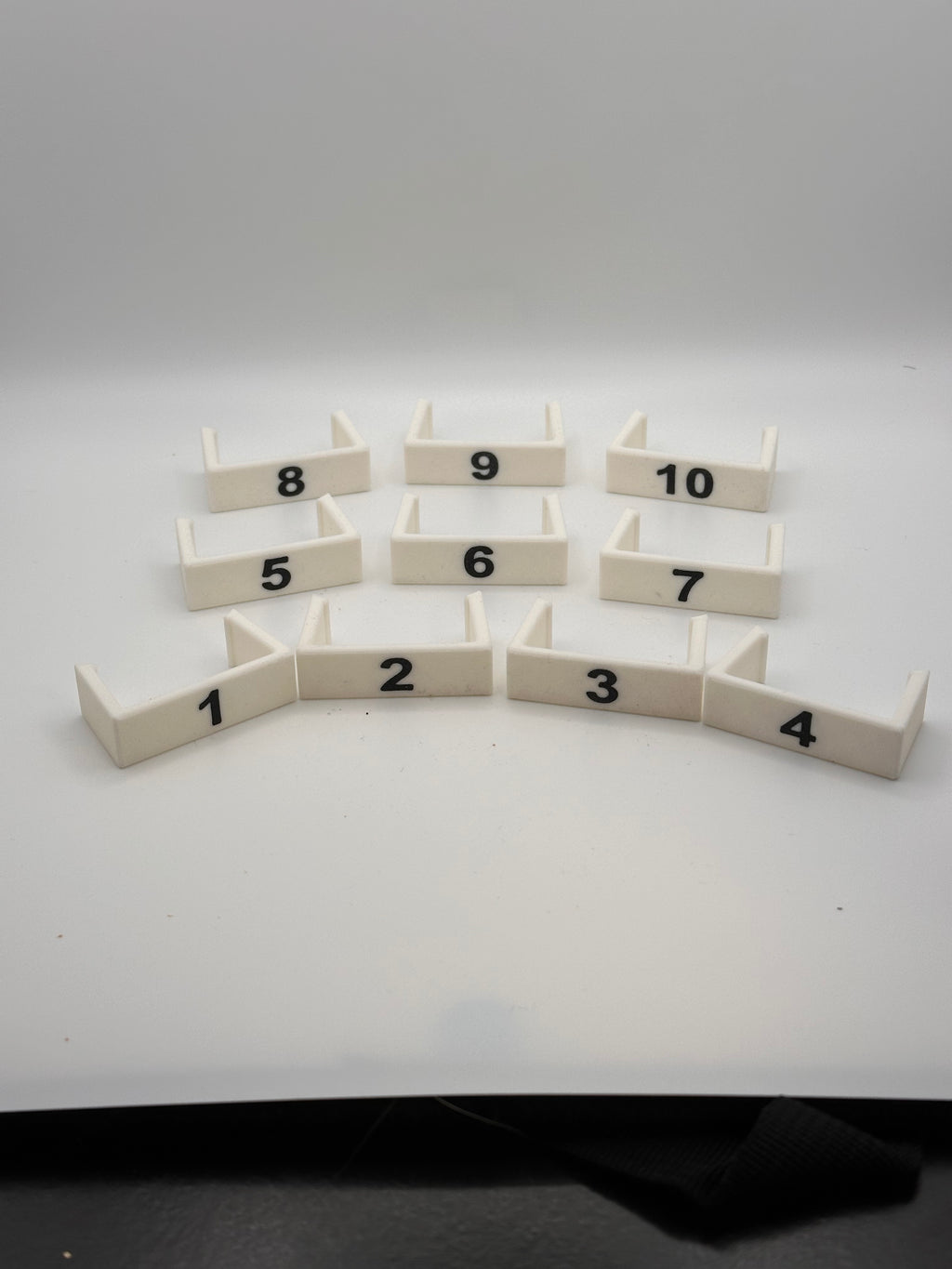 Clip on Treadle Numbers for a Schacht Traditional loom Full Set Of 10 For Either Version