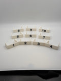 Clip on Treadle Numbers for a Schacht Traditional loom Full Set Of 10 For Either Version