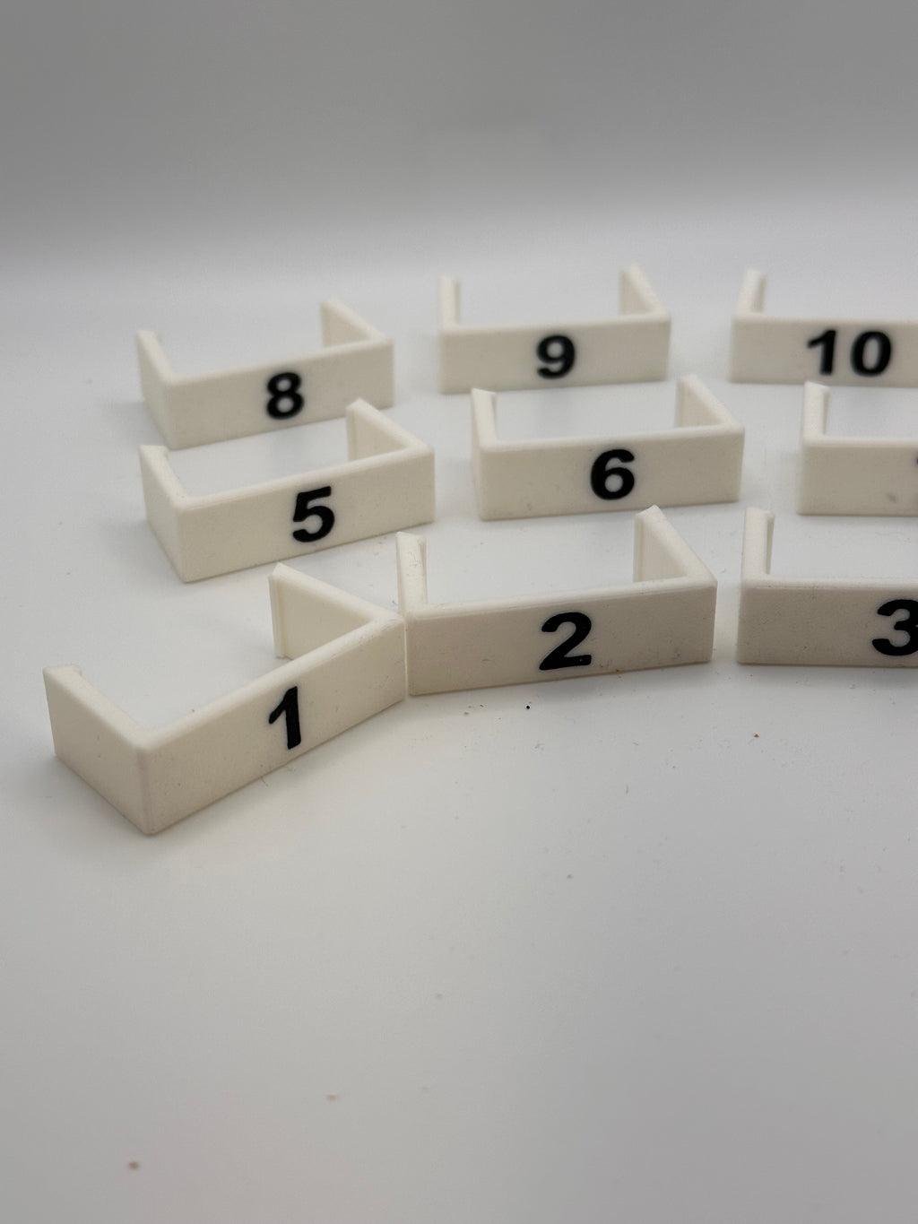 Clip on Treadle Numbers for a Schacht Traditional loom Full Set Of 10 For Either Version