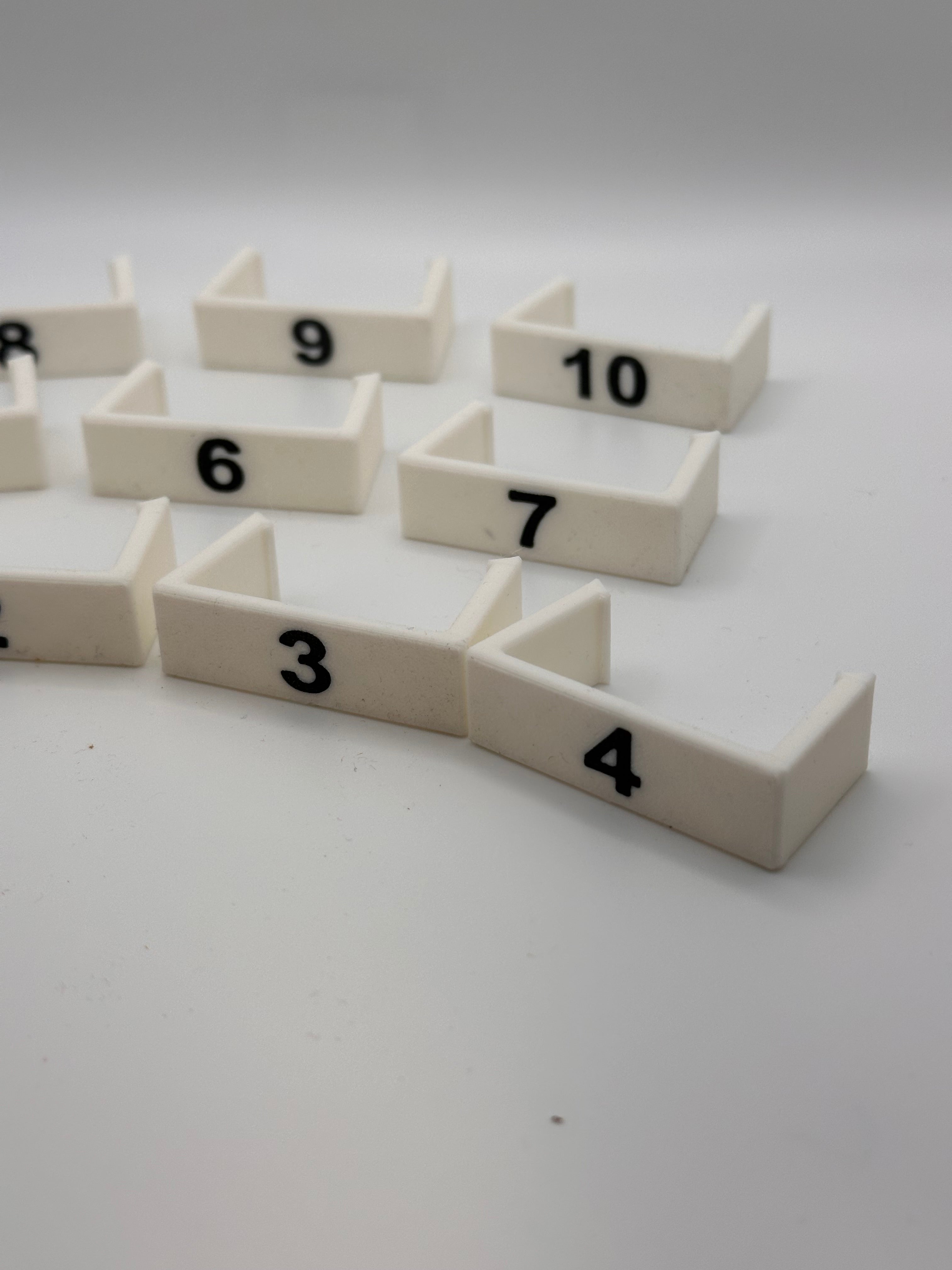 Clip on Treadle Numbers for a Schacht Traditional loom Full Set Of 10 For Either Version