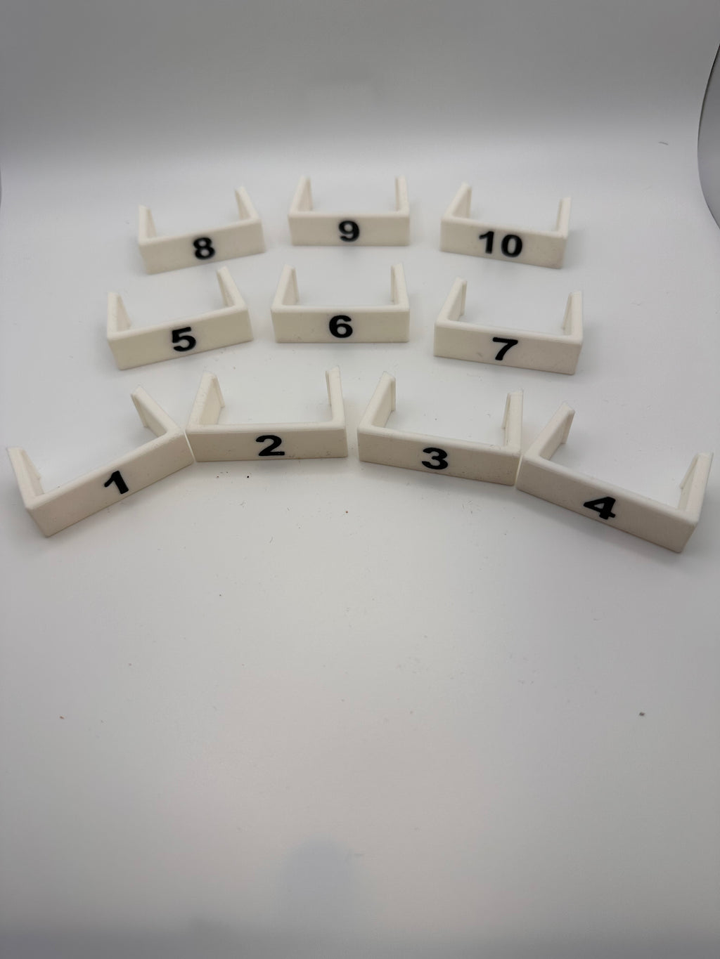Clip on Treadle Numbers for a Schacht Traditional loom Full Set Of 10 For Either Version