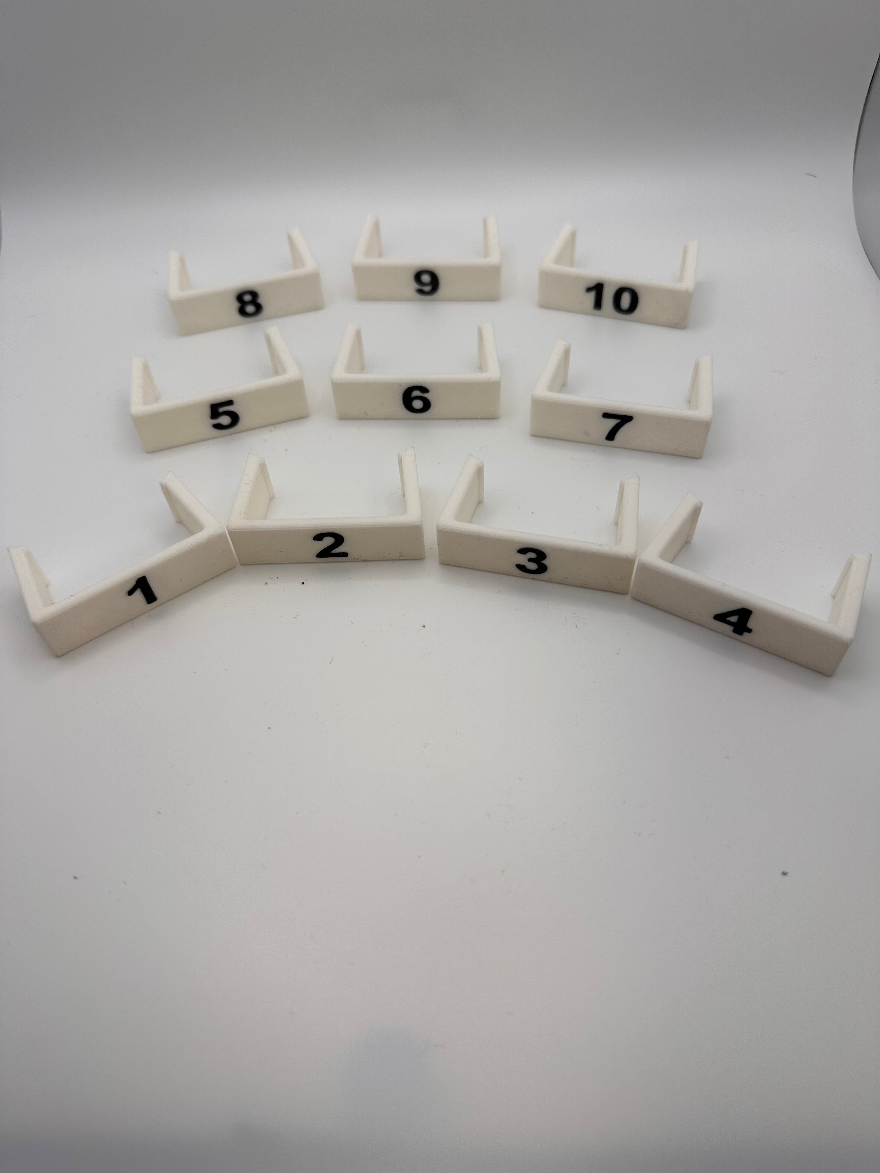 Clip on Treadle Numbers for a Schacht Traditional loom Full Set Of 10 For Either Version