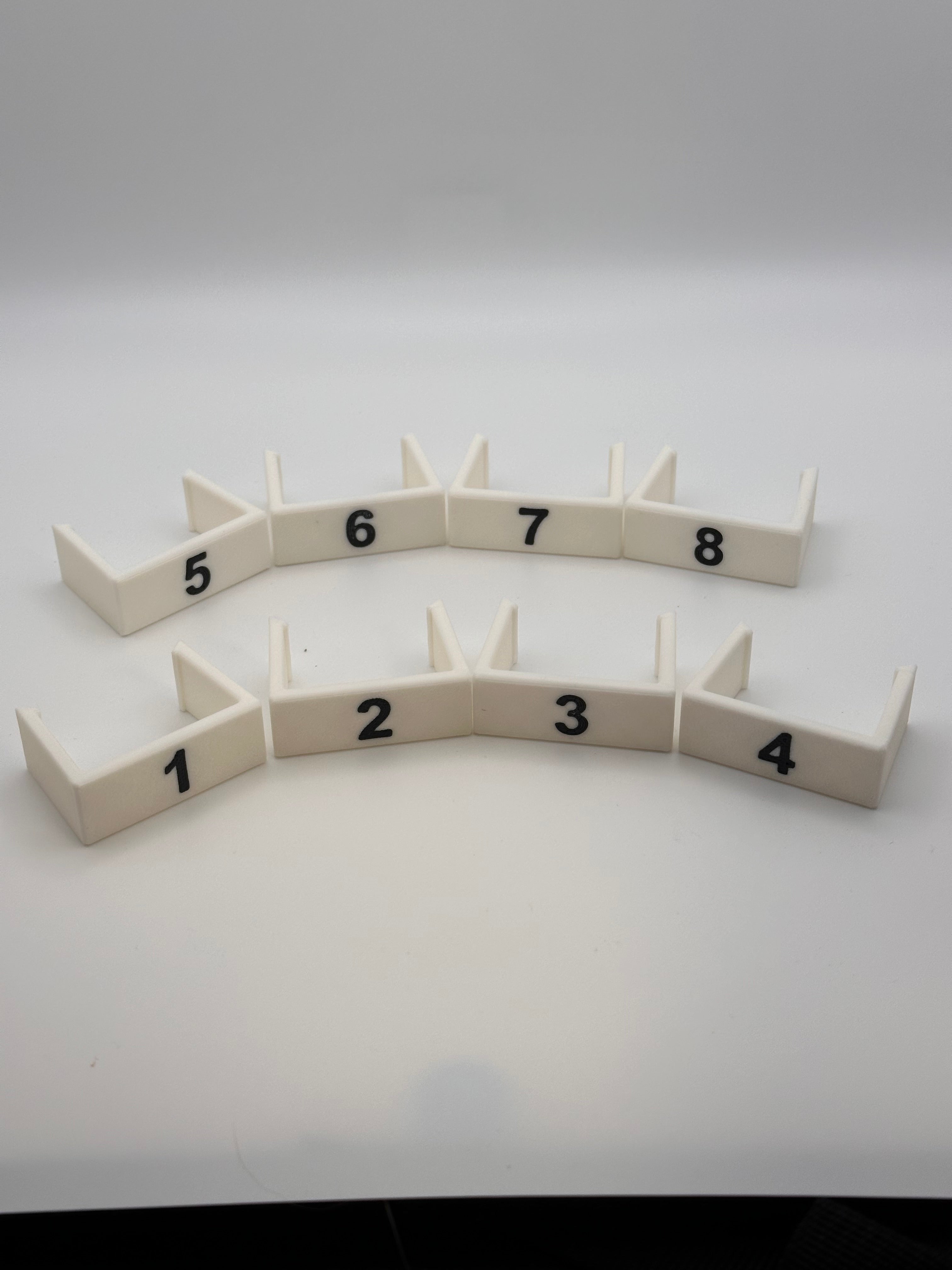8 Clip On Treadle Numbers for Louet David Floor Loom