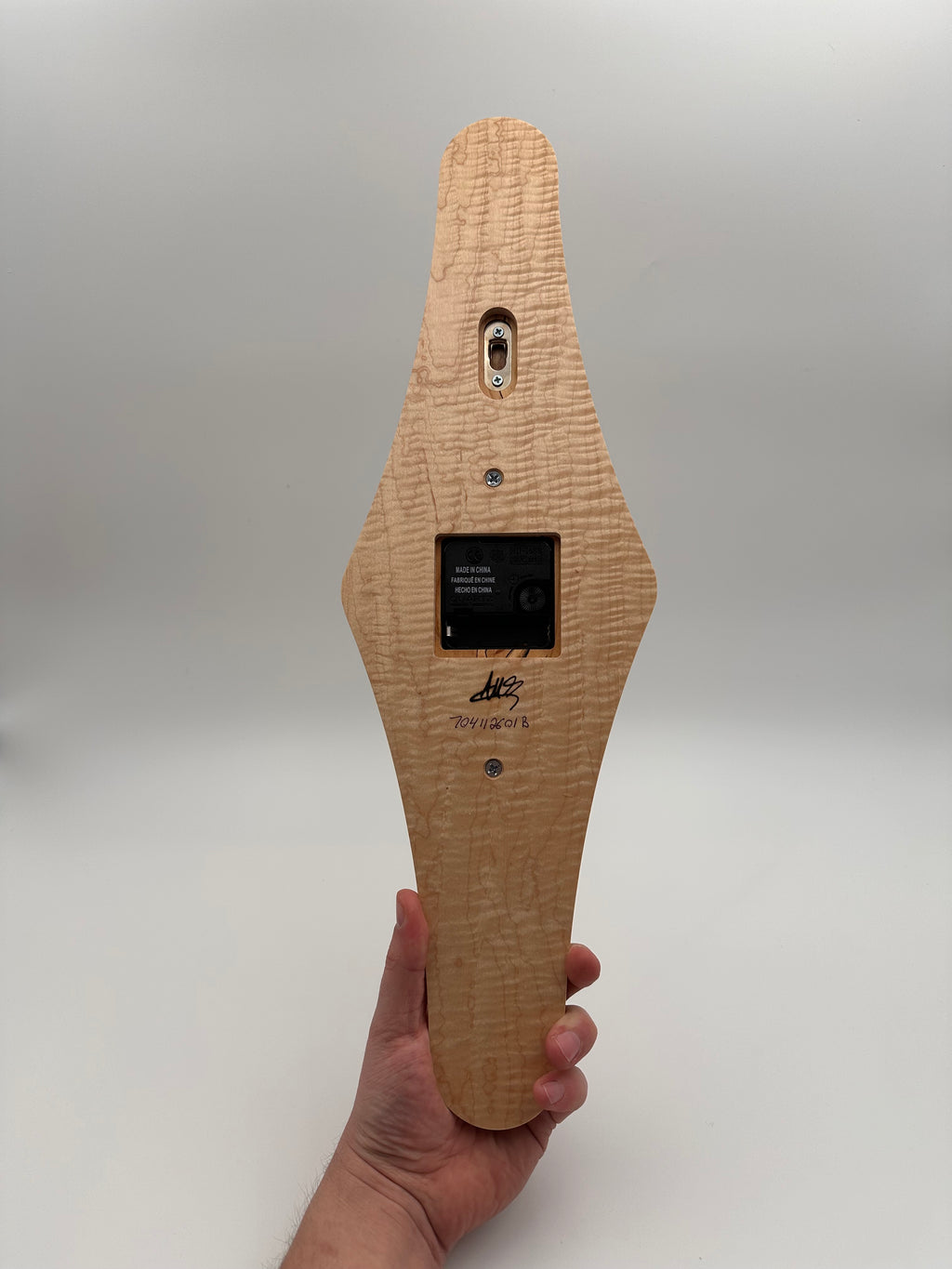 MCM Atomic Diamond Clock Custom Hand Made Maple and Epoxy W/Curly Maple Backer
