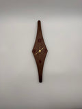 MCM Atomic Diamond Clock Custom Hand Made Black Walnut And Epoxy