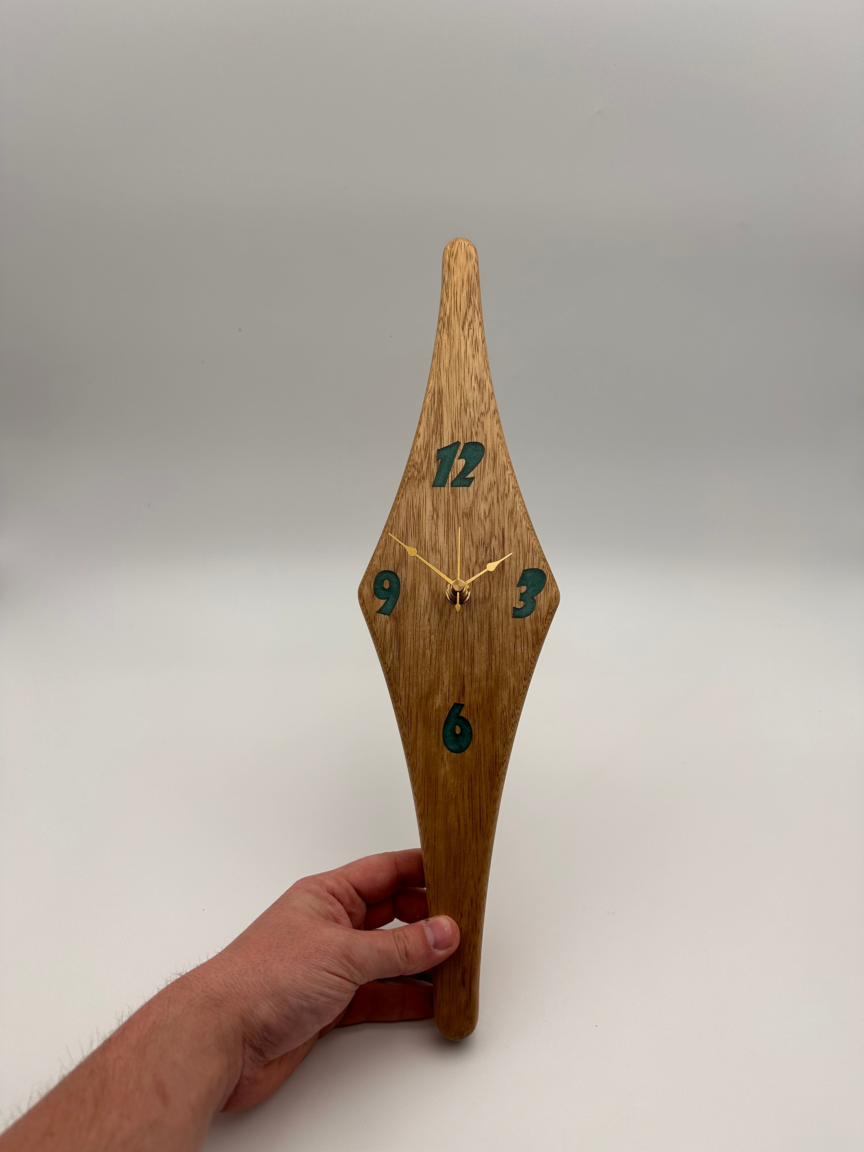 MCM Atomic Diamond Clock Custom Hand Made Frake And Epoxy