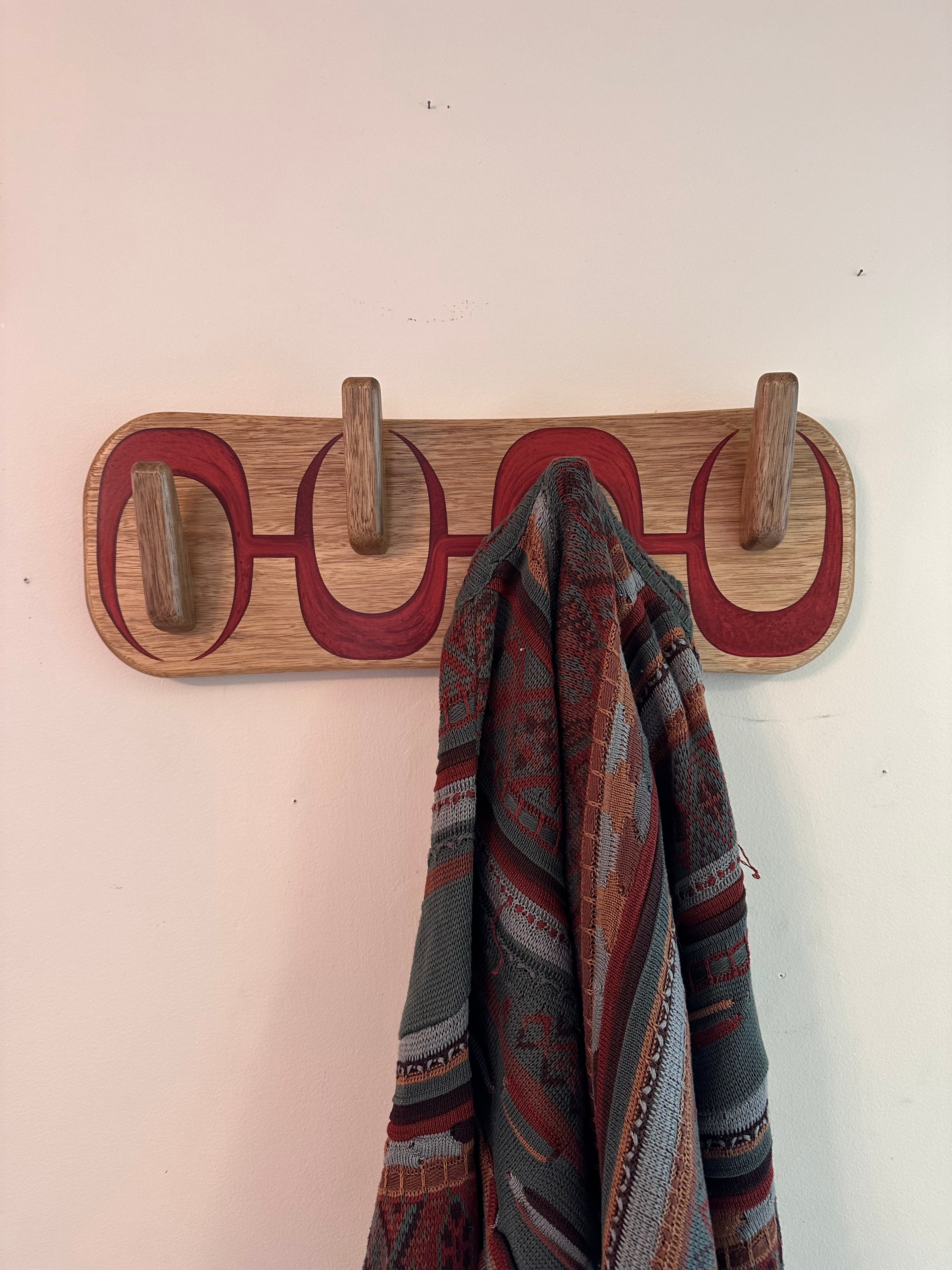 Share MCM Atomic Inspired Coat Rack Handmade with Frake and Epoxy
