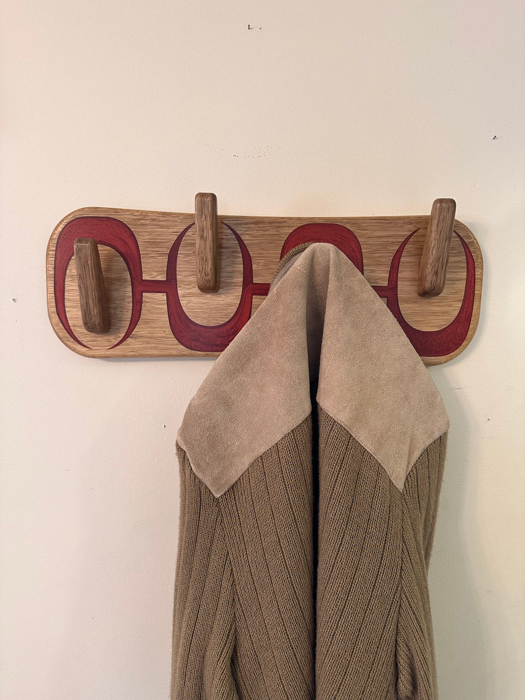 Share MCM Atomic Inspired Coat Rack Handmade with Frake and Epoxy