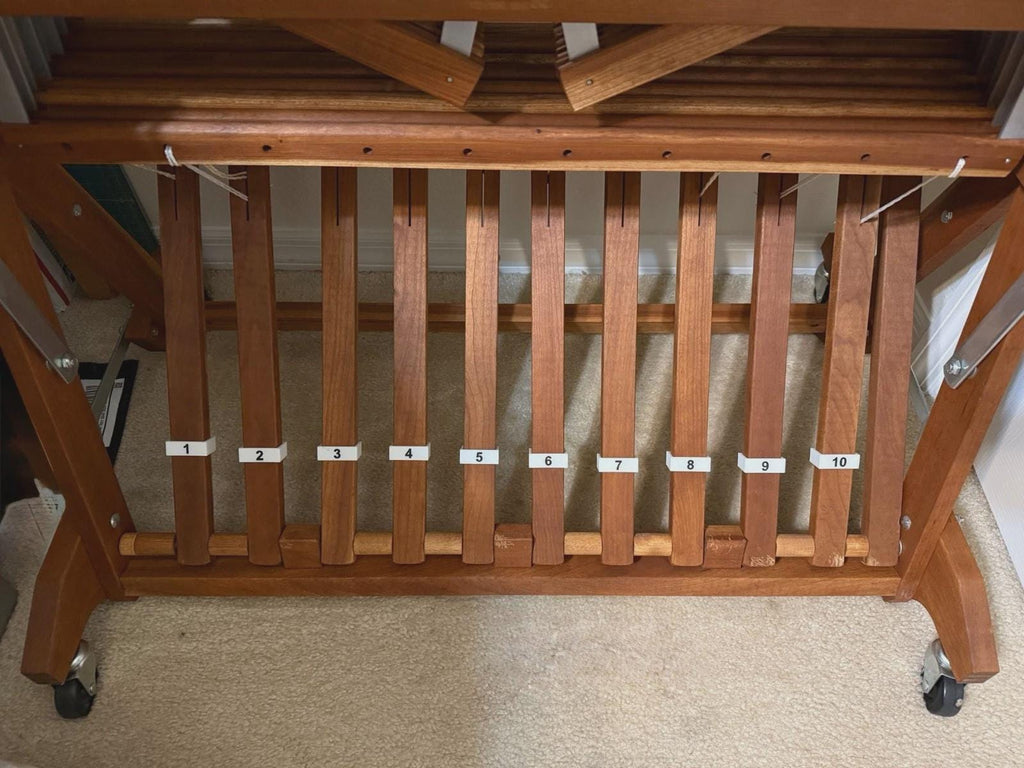 Clip on Treadle Numbers for a Schacht Baby Wolf loom Full Set Of 10 For Either Version.