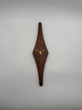 MCM Atomic Diamond Clock Custom Hand Made Black Walnut And Epoxy