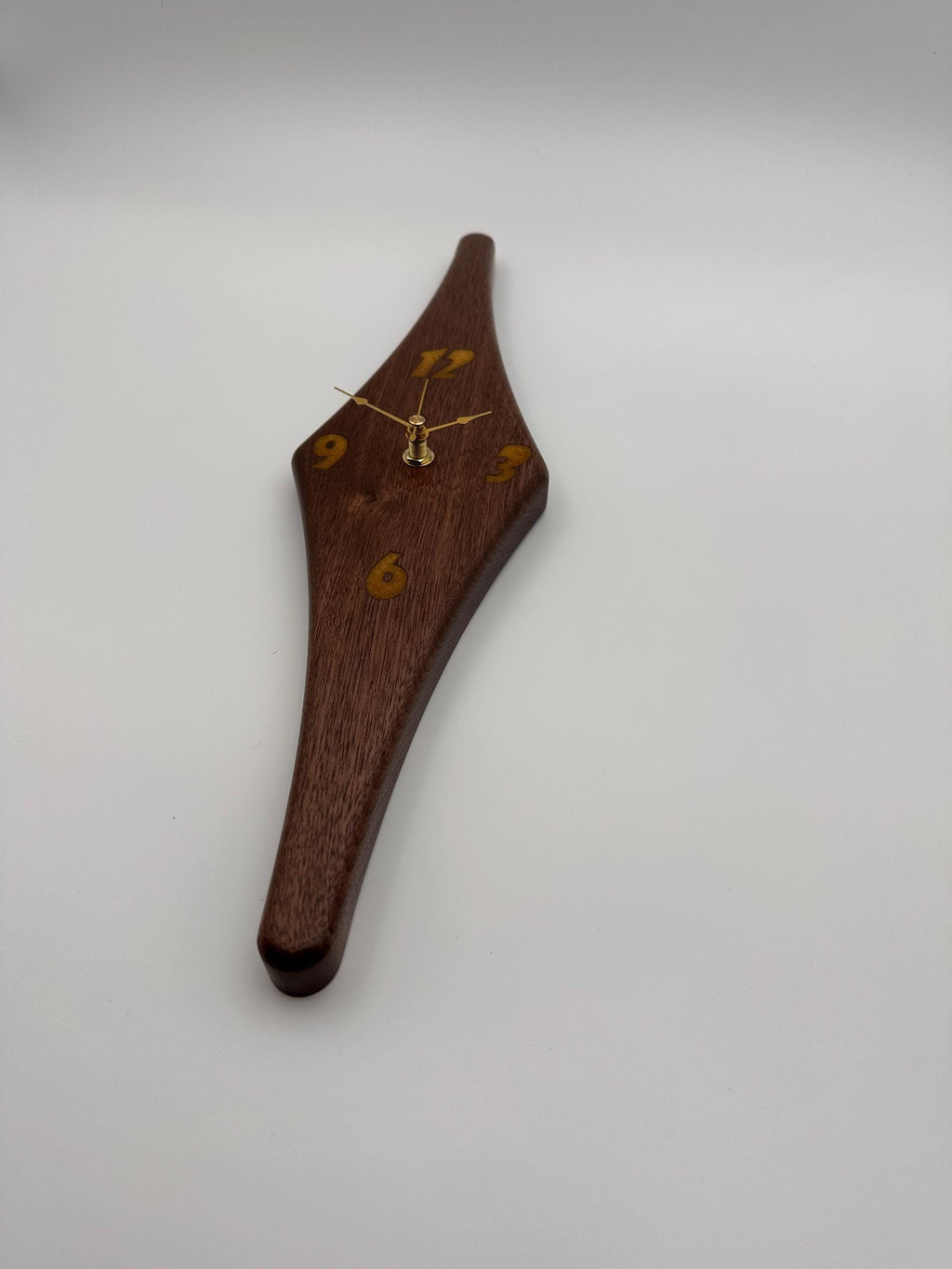 MCM Atomic Diamond Clock Custom Hand Made Black Walnut And Epoxy