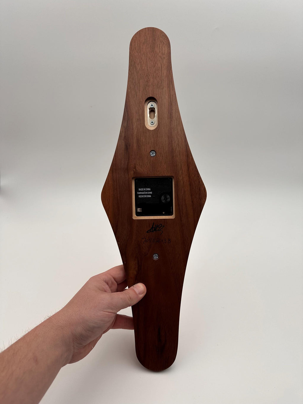MCM Atomic Diamond Clock Custom Hand Made Maple and Epoxy W/ Black Walnut Backer